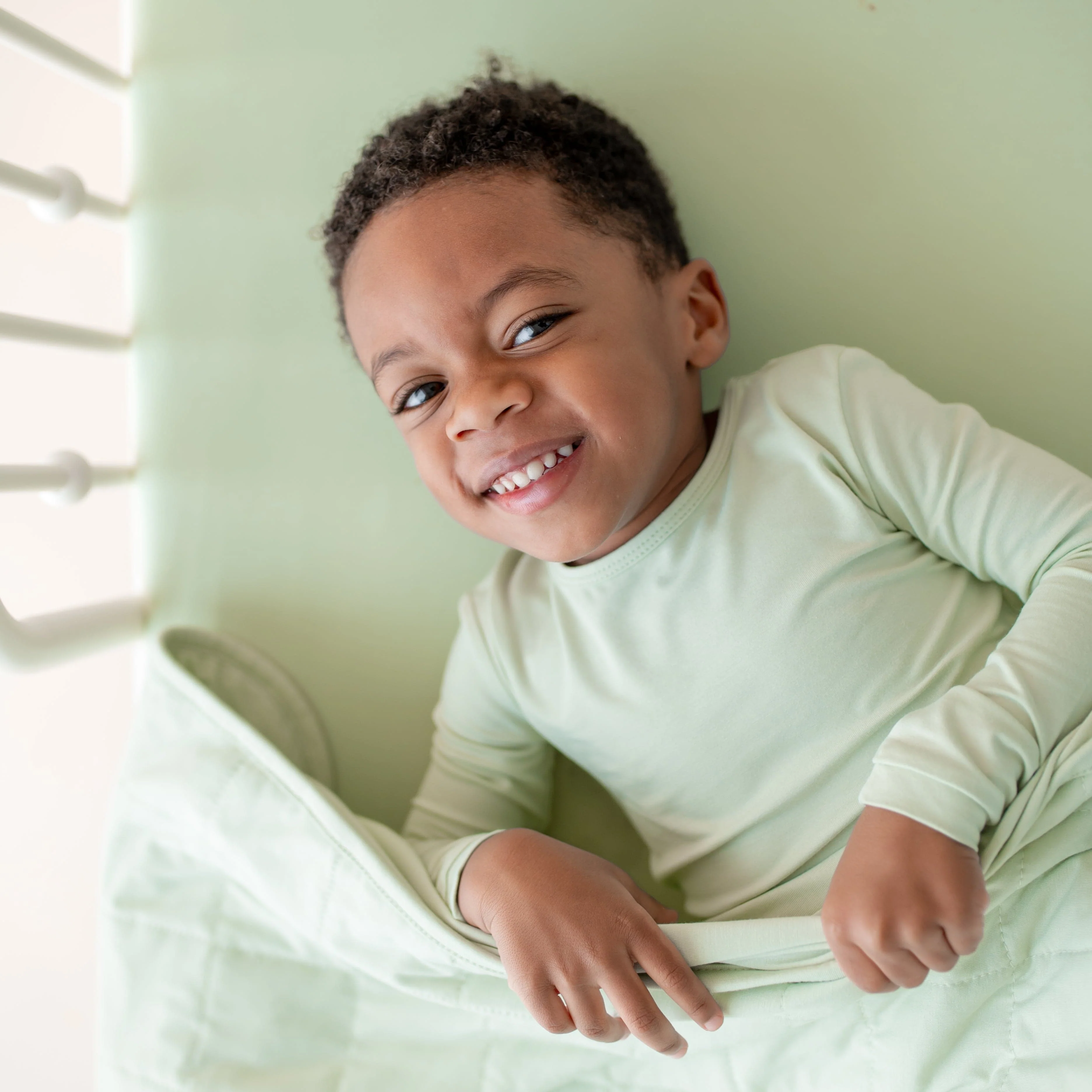 Long Sleeve Pajamas in Basil - Image 6