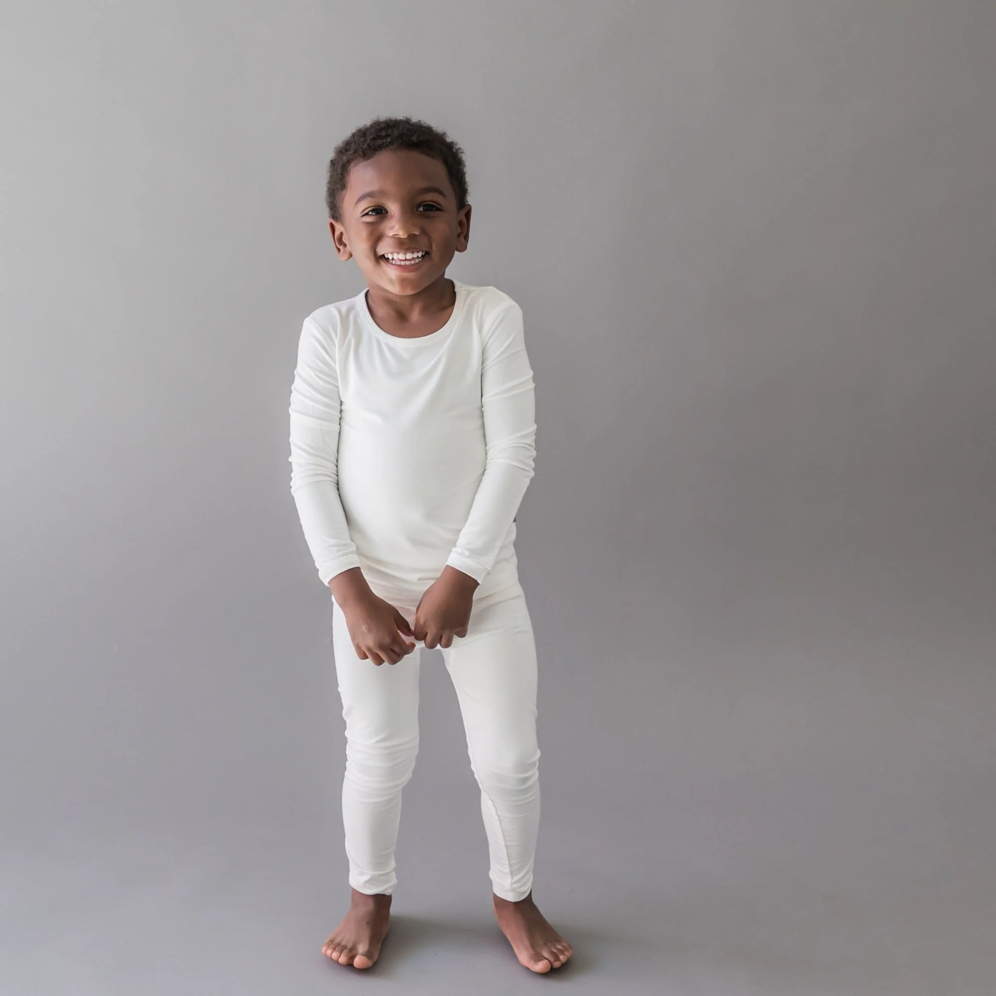 Long Sleeve Pajamas in Cloud - Image 3