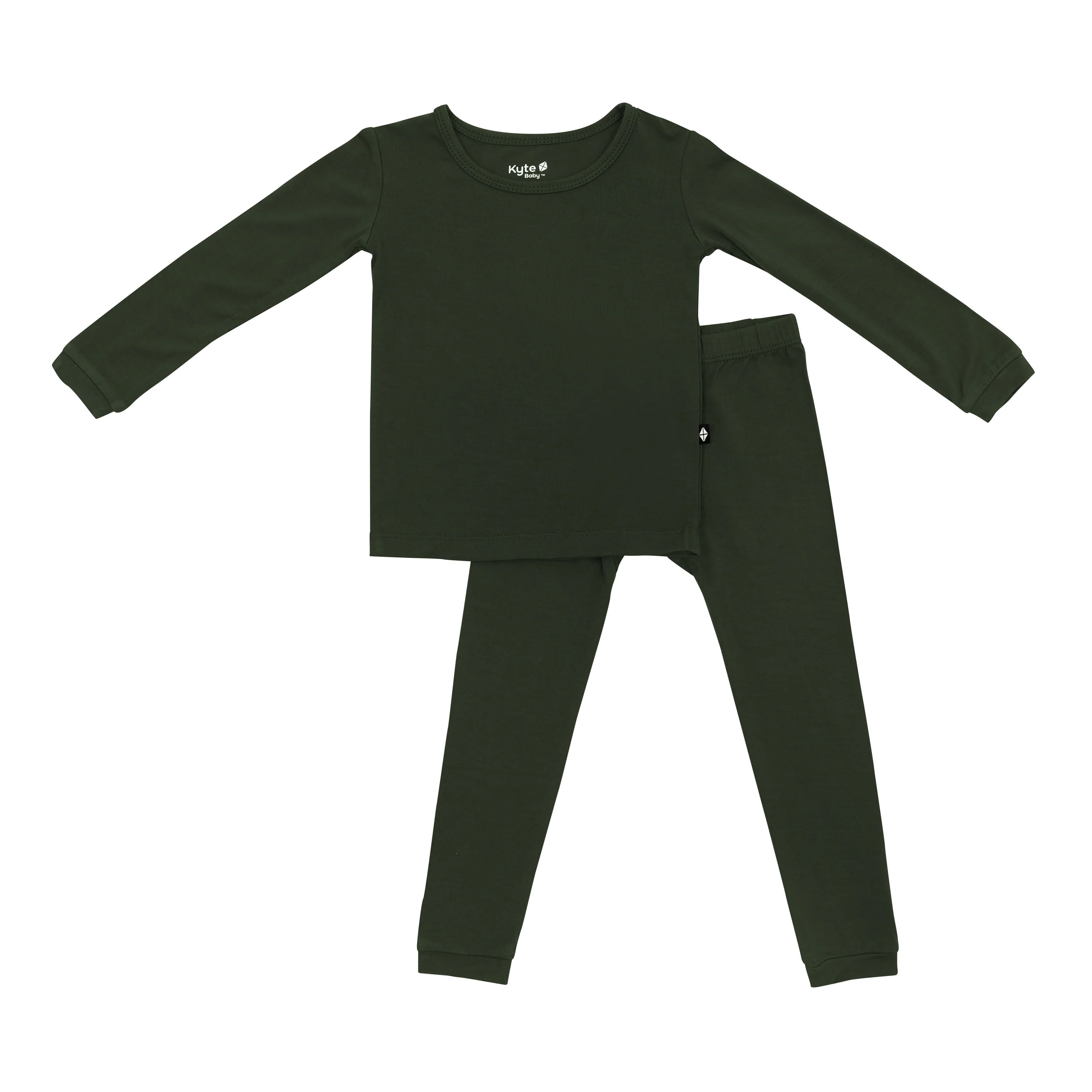 Long Sleeve Pajamas in Fir - Image 2