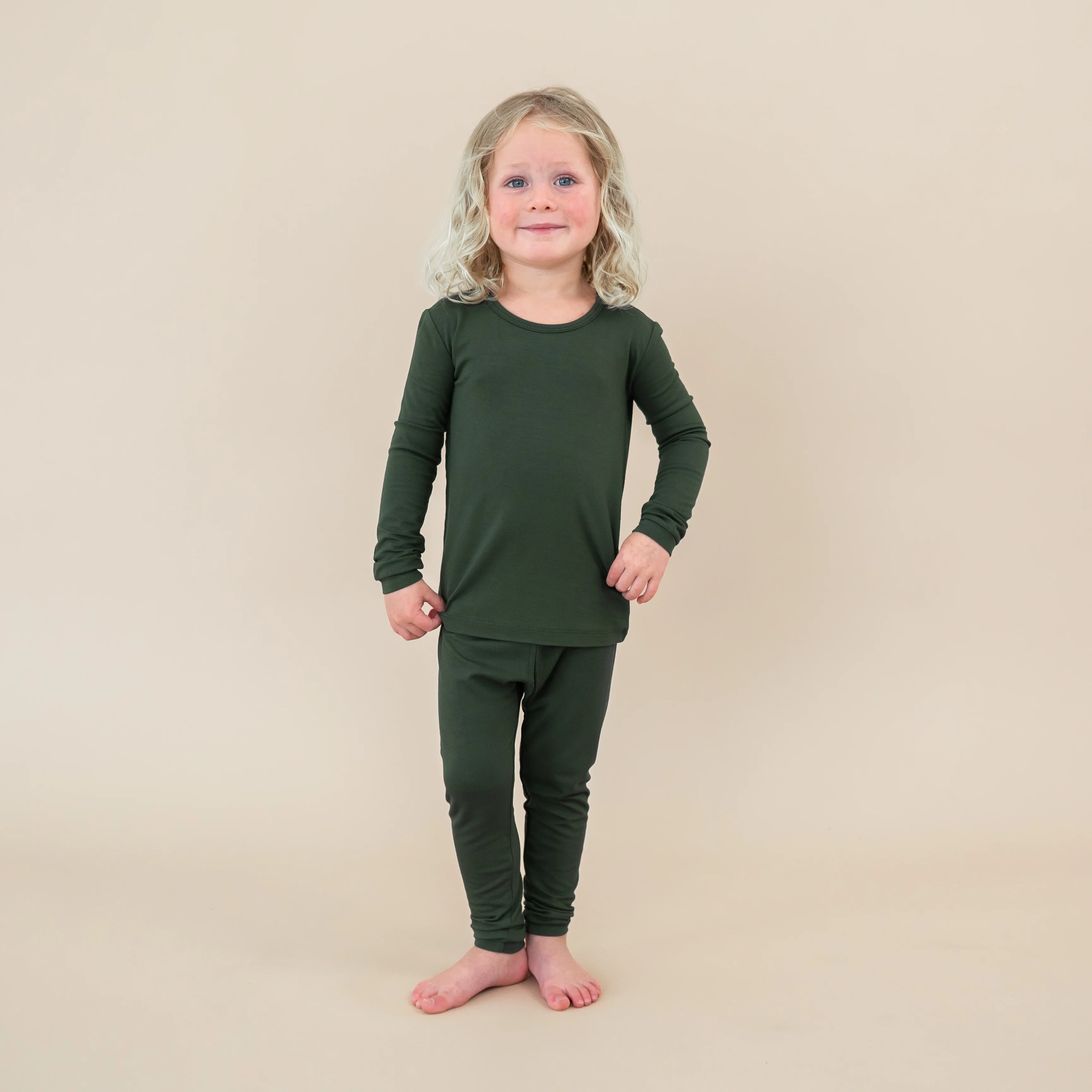 Long Sleeve Pajamas in Fir - Image 4