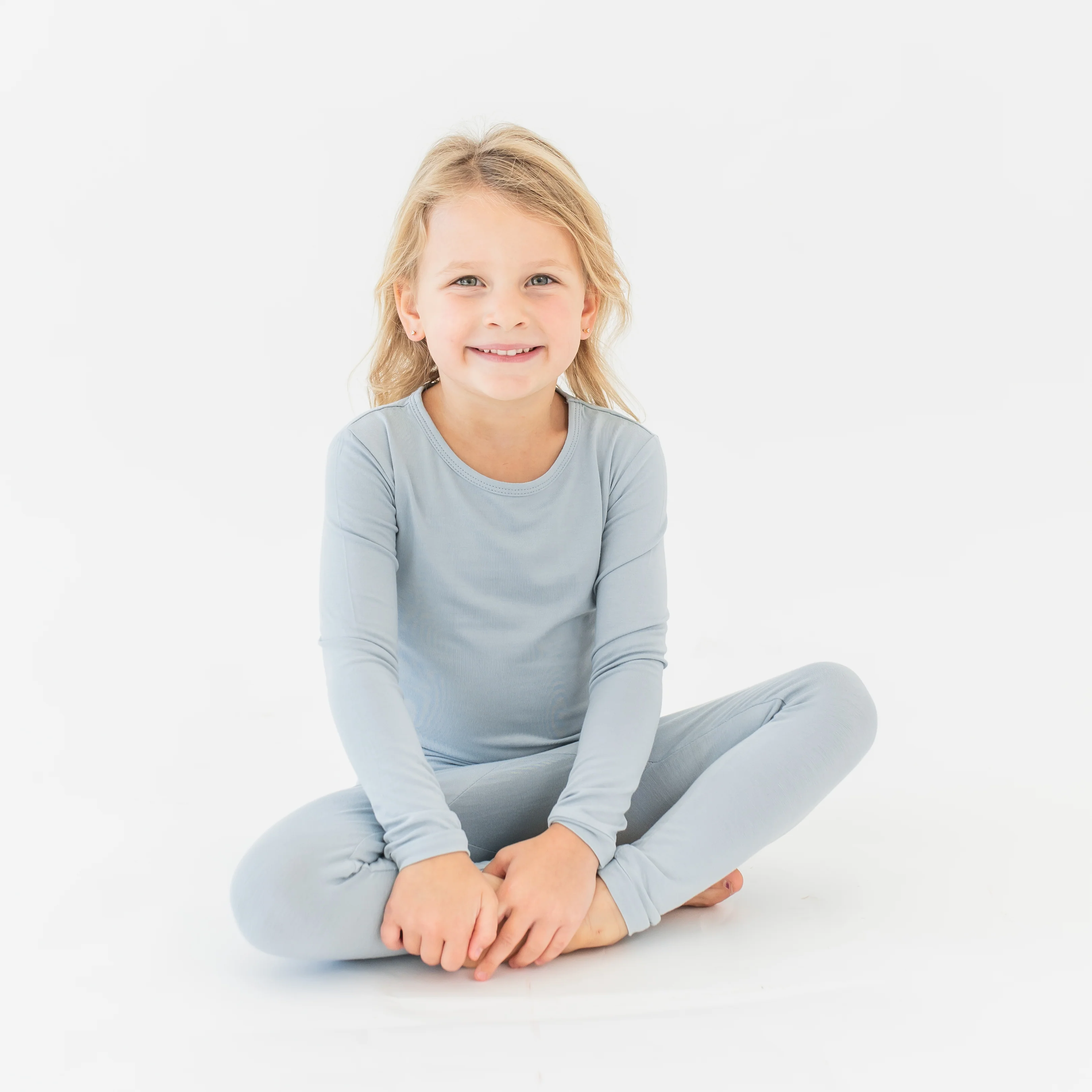 Long Sleeve Pajamas in Fog - Image 4