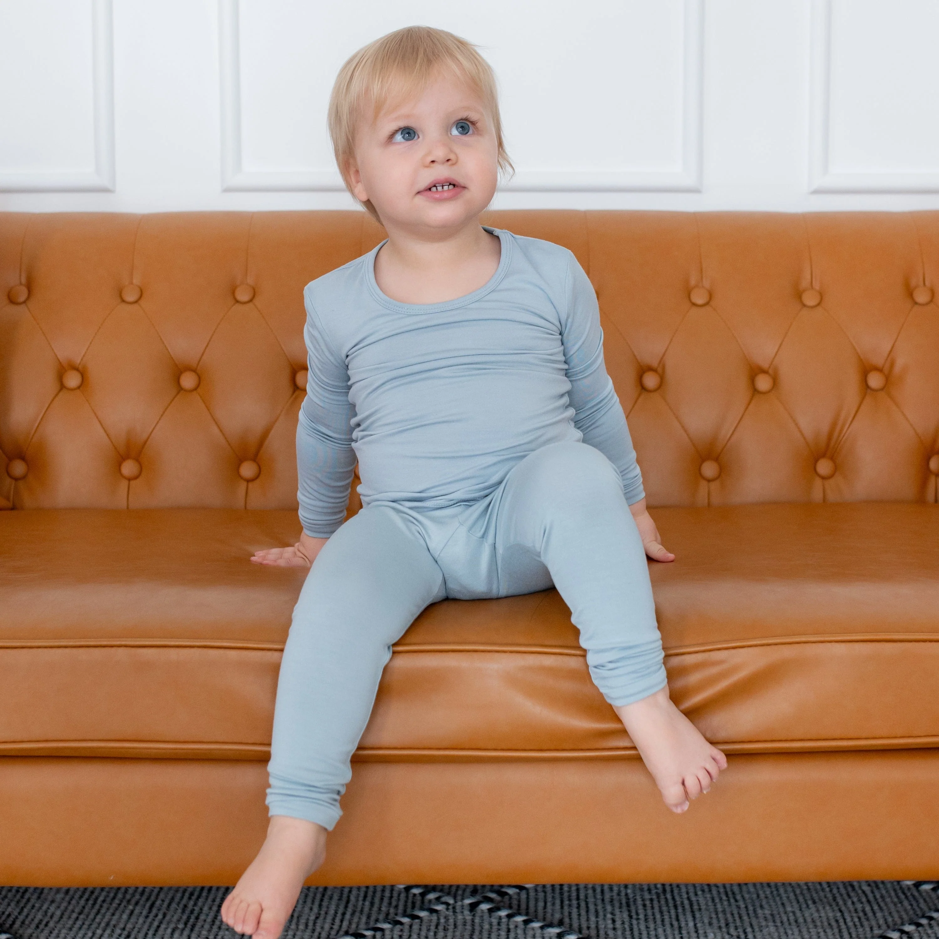 Long Sleeve Pajamas in Fog - Image 5