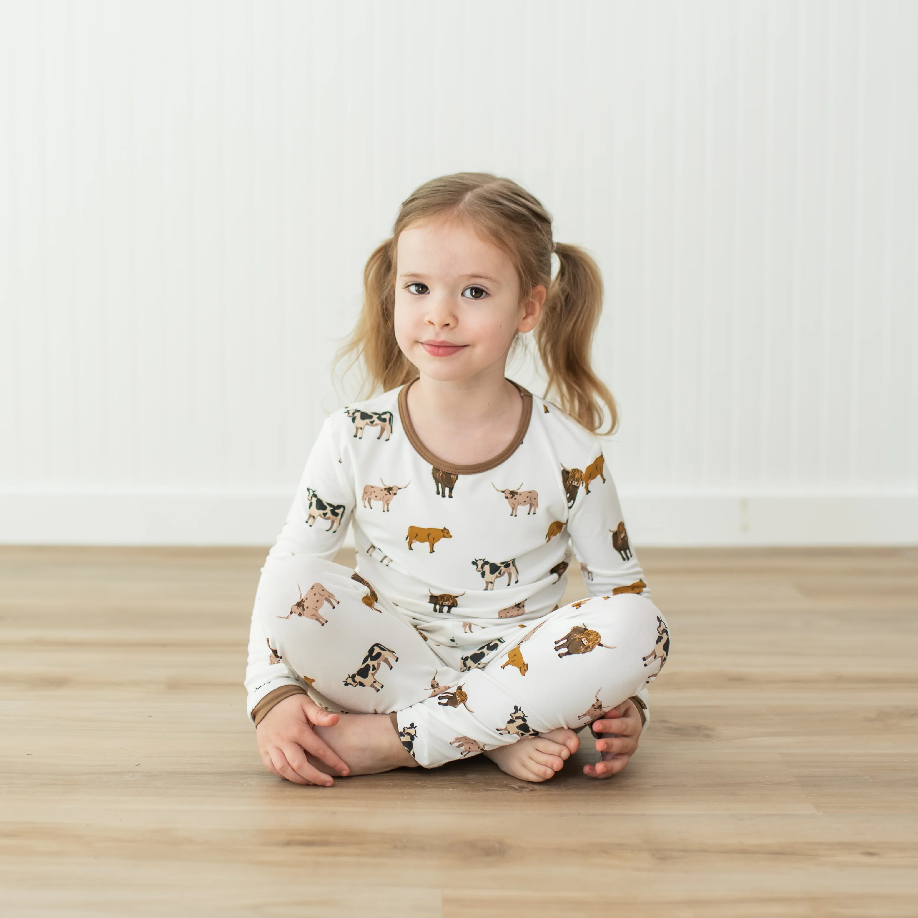Long Sleeve Pajamas in Moo - Image 3