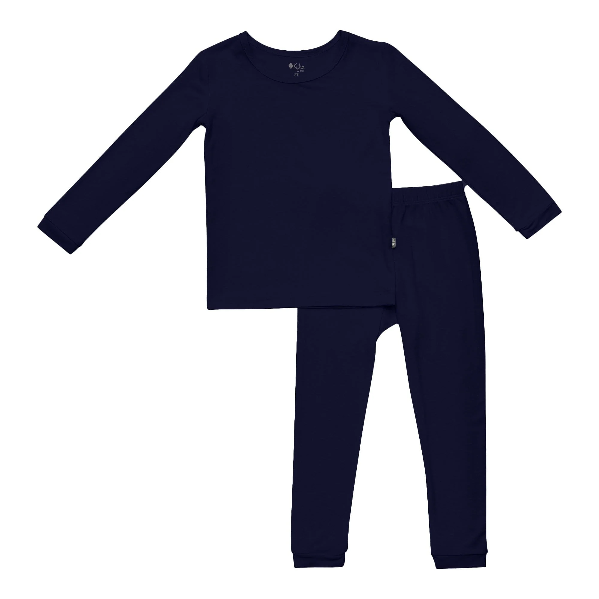 Long Sleeve Pajamas in Navy - Image 2