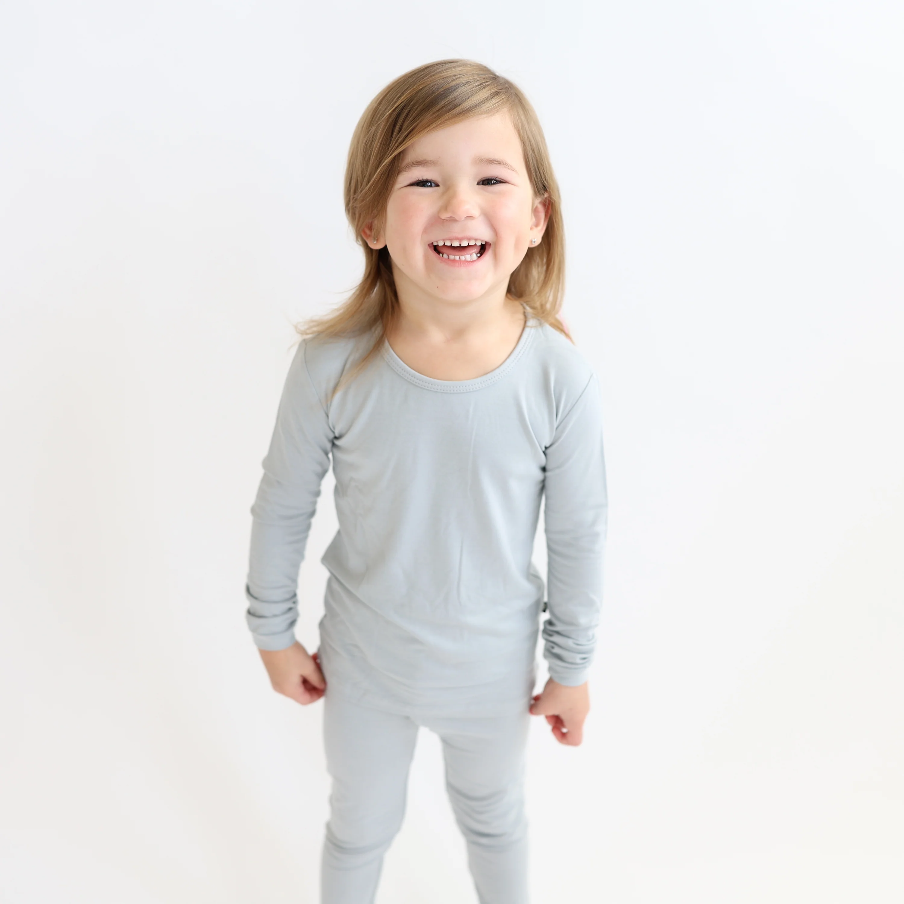 Long Sleeve Pajamas in Storm - Image 3
