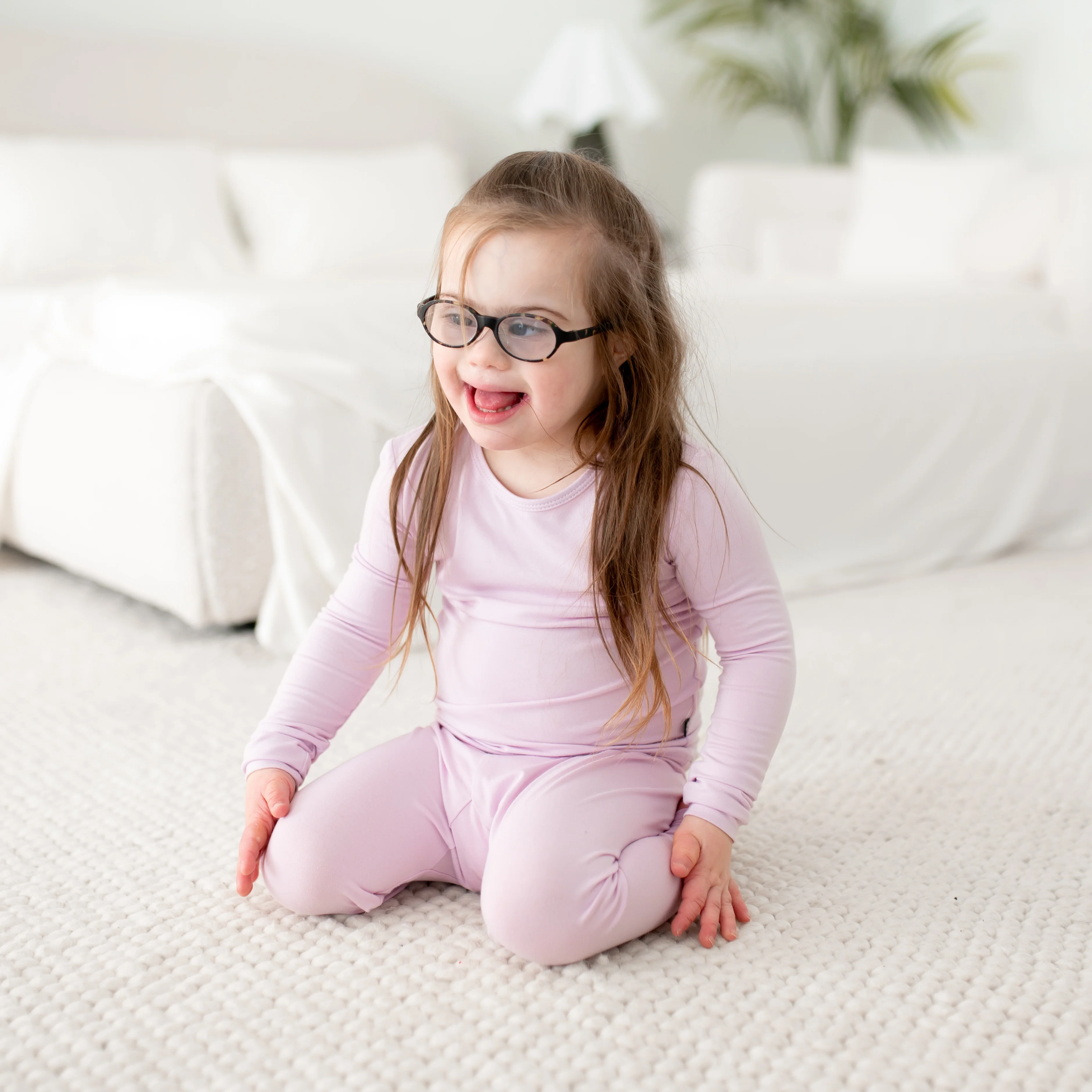 Long Sleeve Pajamas in Thistle - Image 3