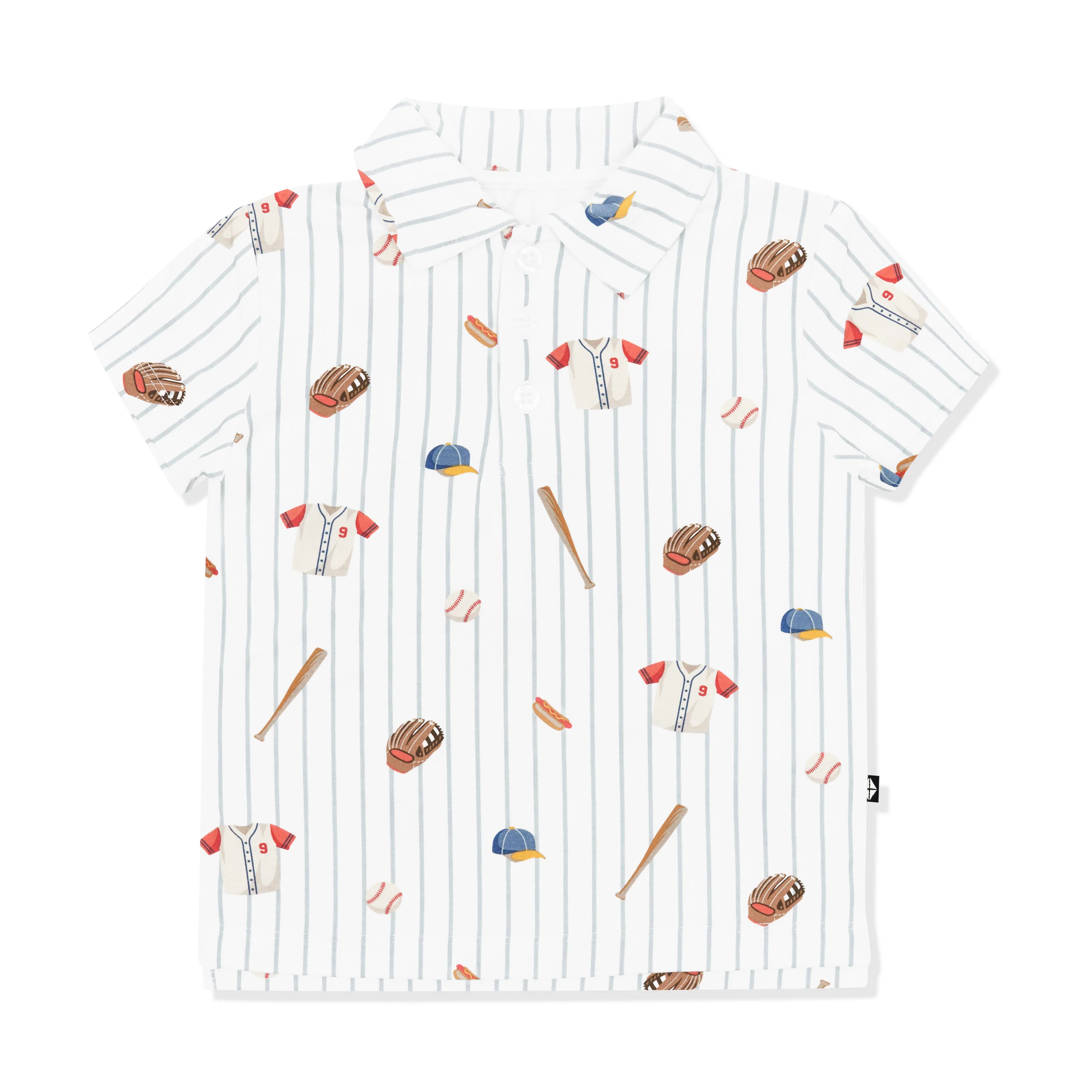 Toddler Short Sleeve Polo in Home Run - Image 2