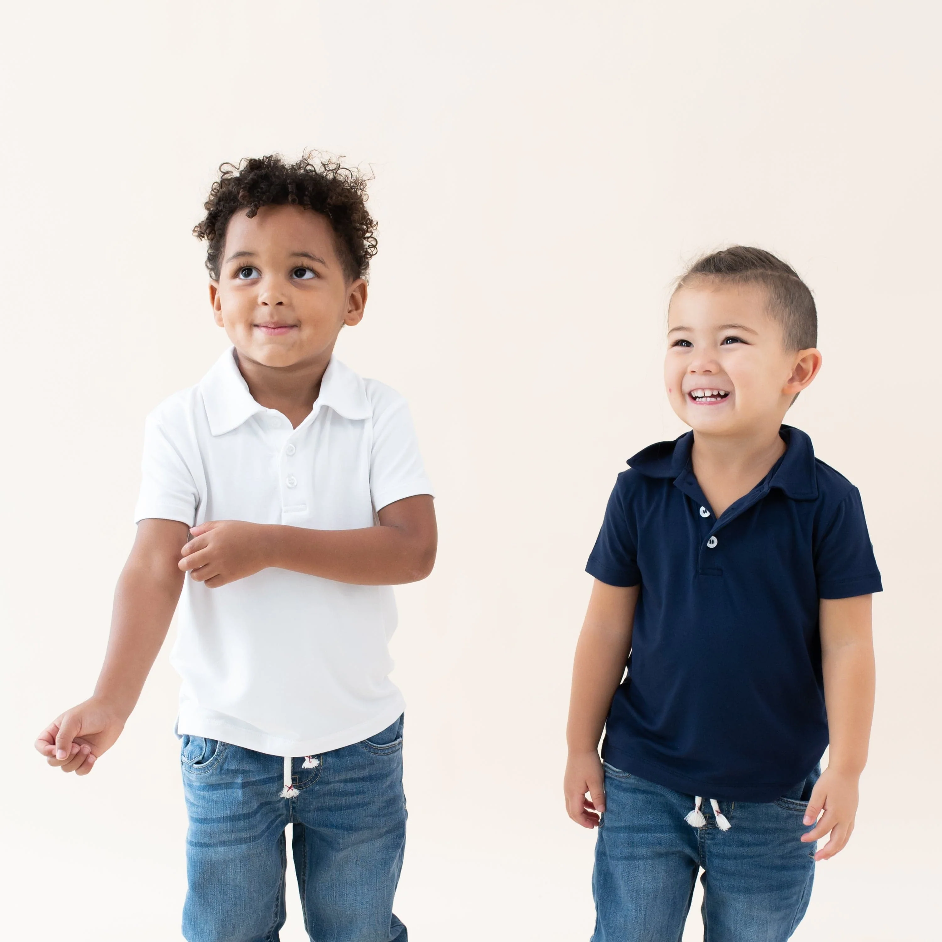 Toddler Short Sleeve Polo in Navy - Image 4