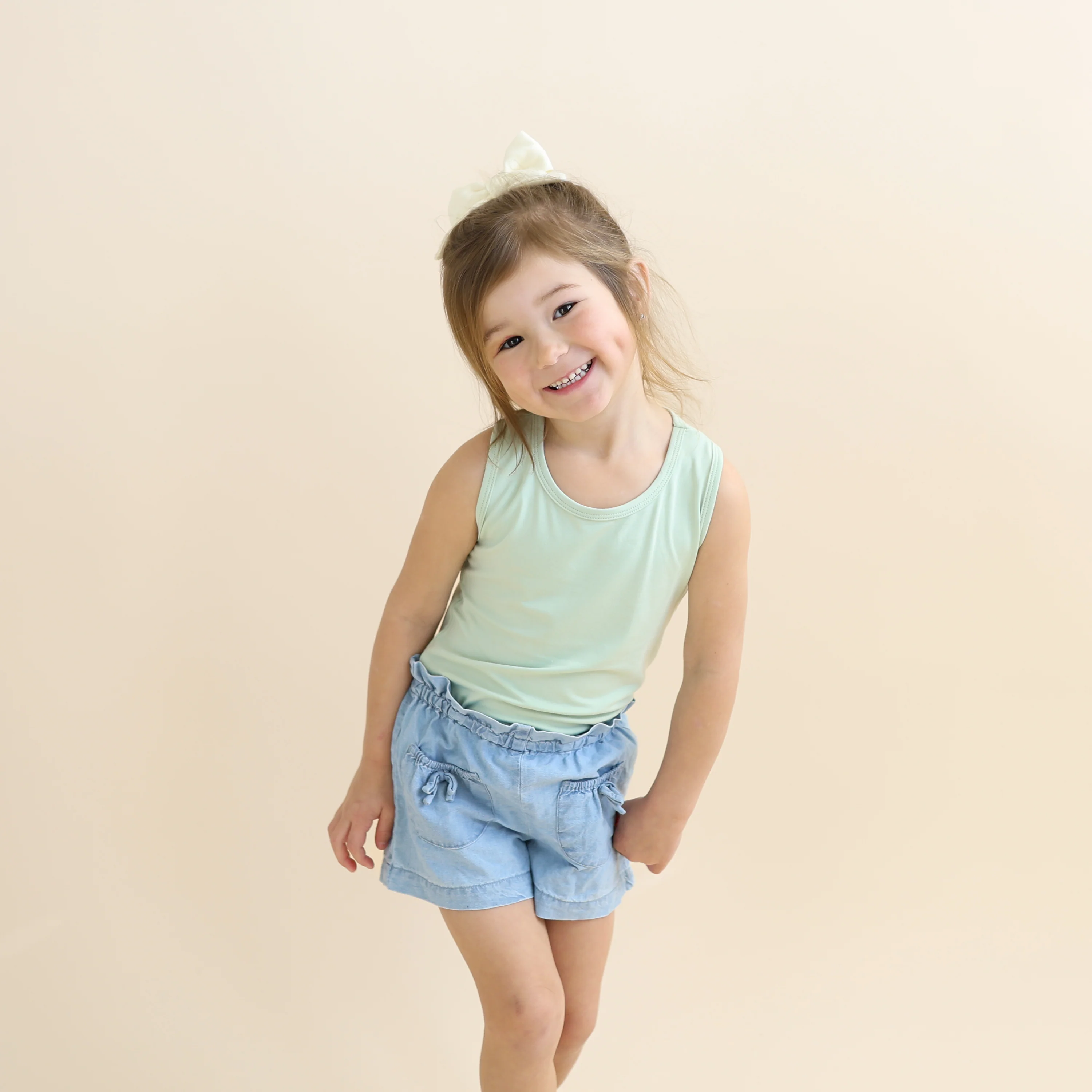 Toddler Tank Top in Basil - Image 4