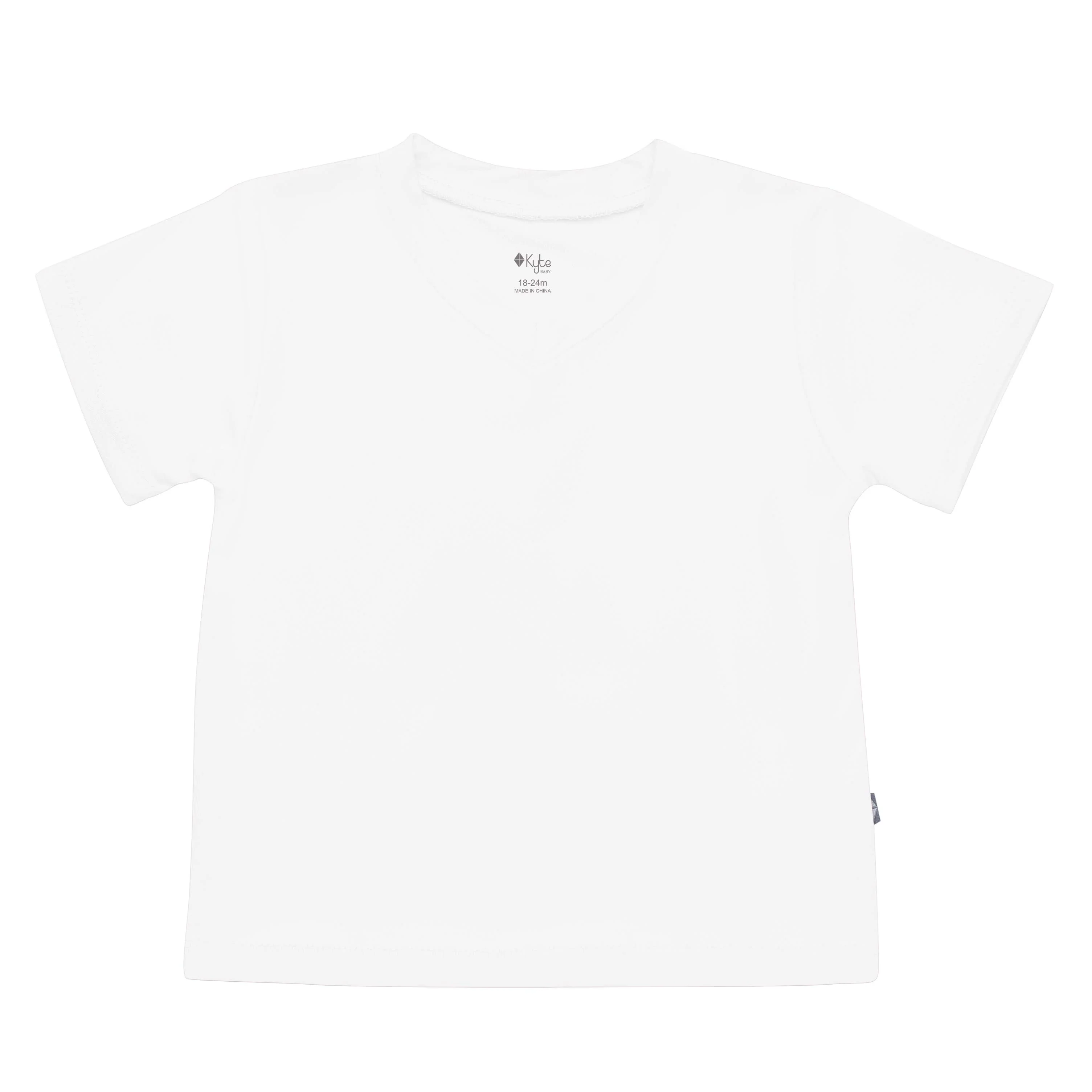 Toddler V-Neck Tee in Snow - Image 2