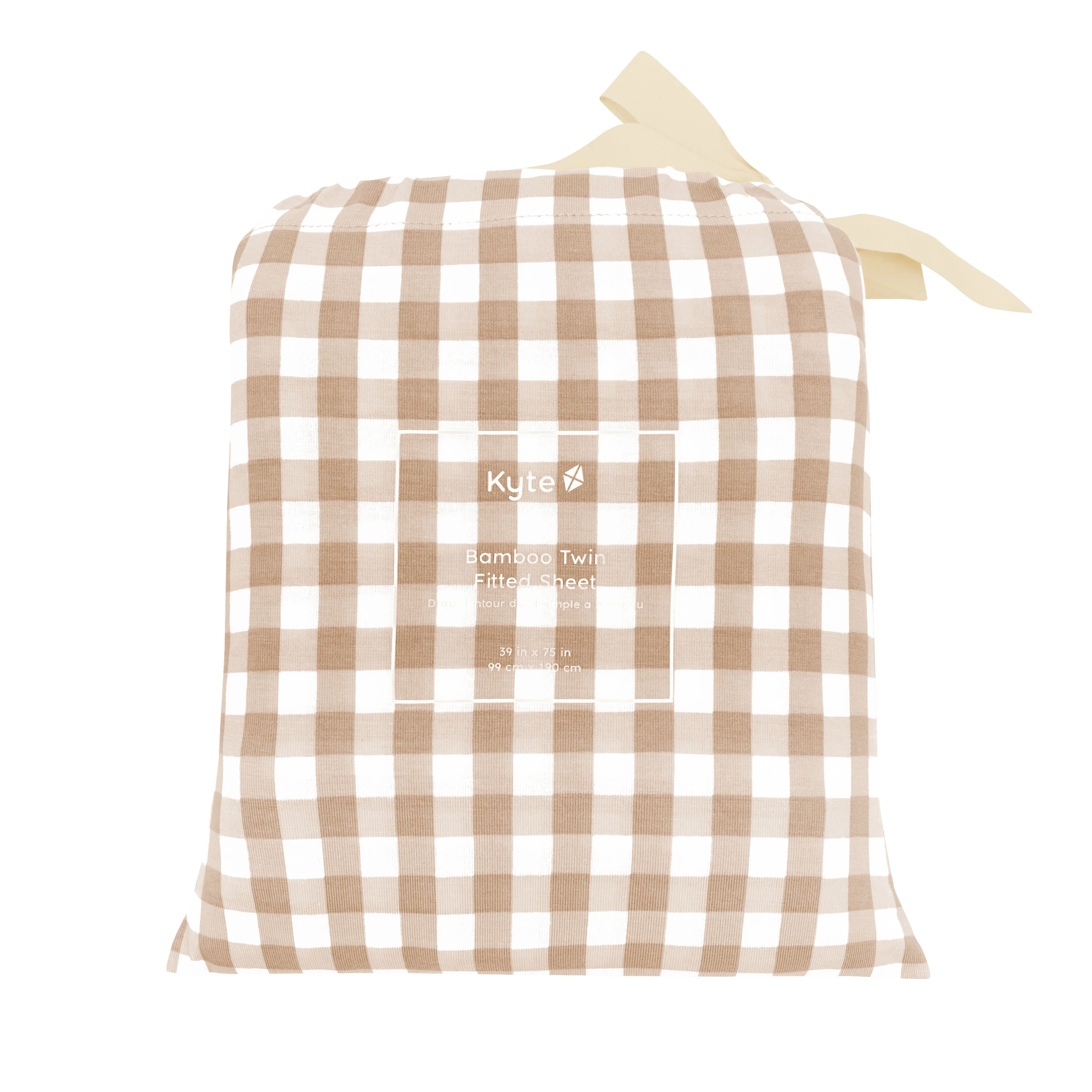 Twin Sheet in Gingham Bisque - Image 3