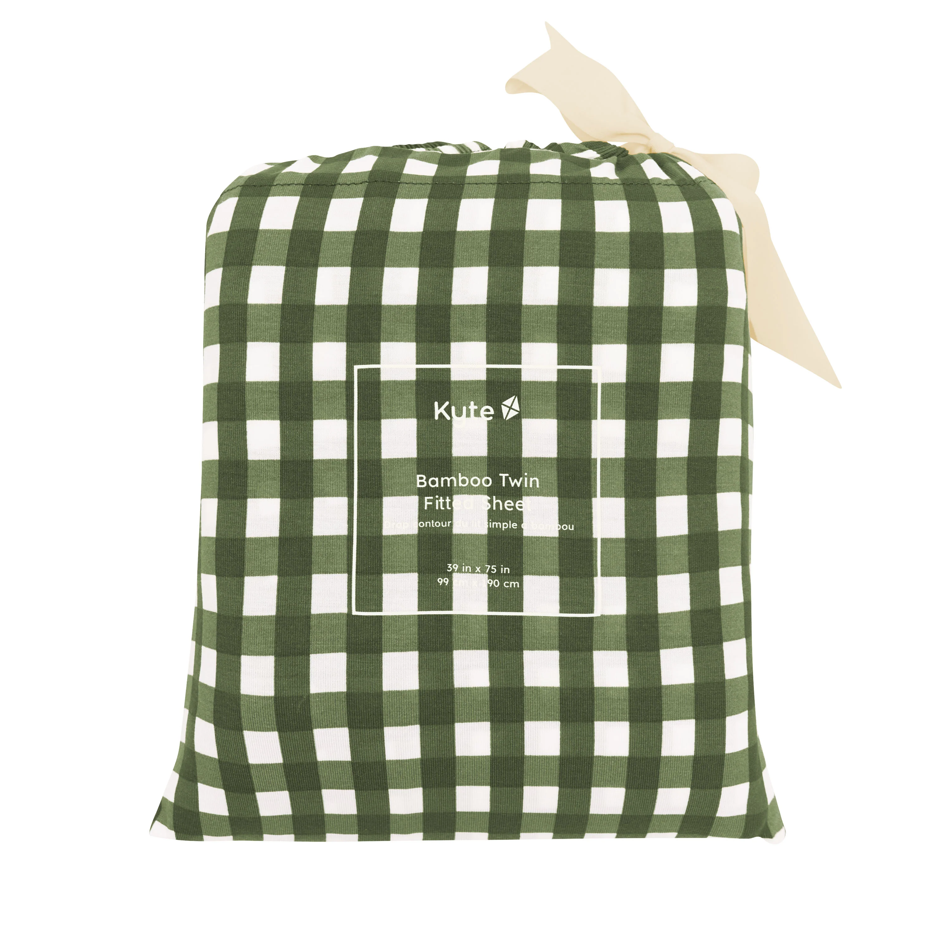 Twin Sheet in Gingham Fir - Image 3