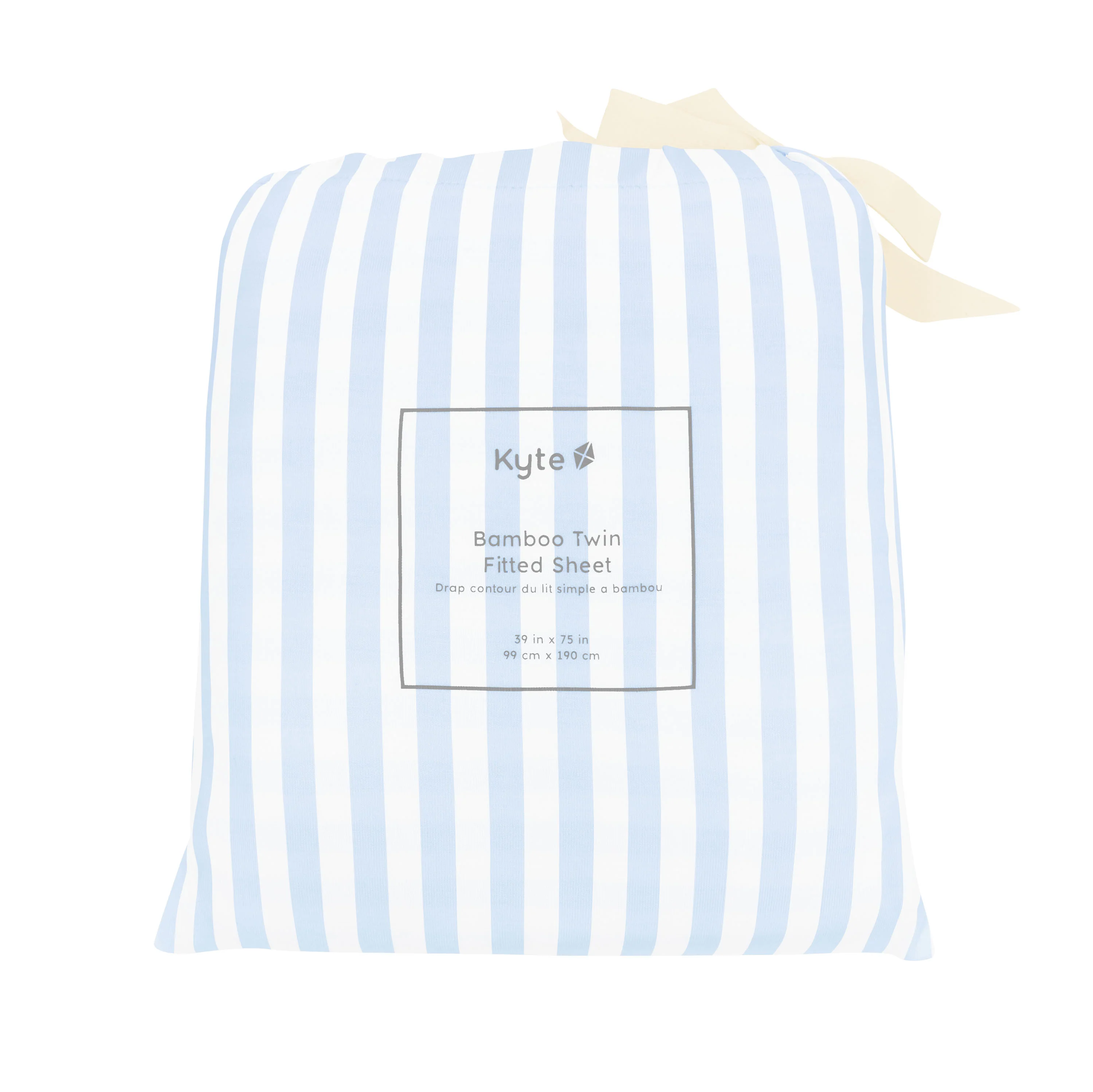 Twin Sheet in Small Mist Stripe - Image 3