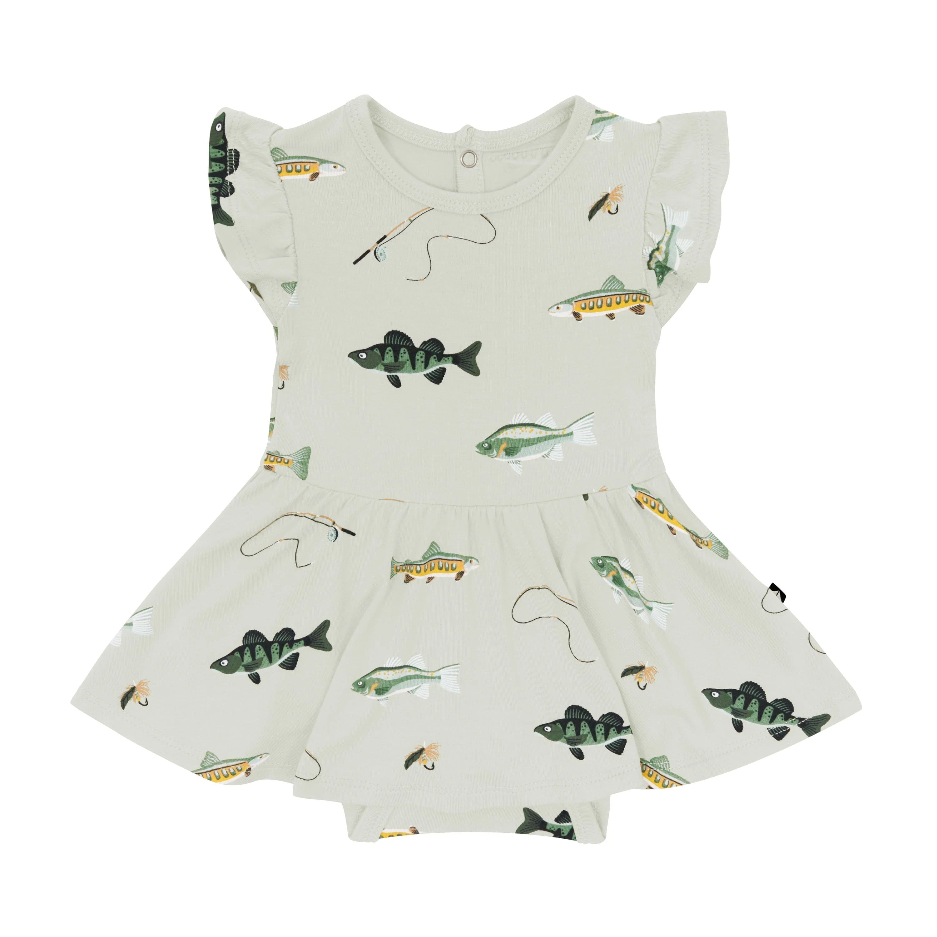 Twirl Bodysuit Dress in Fishing - Image 2