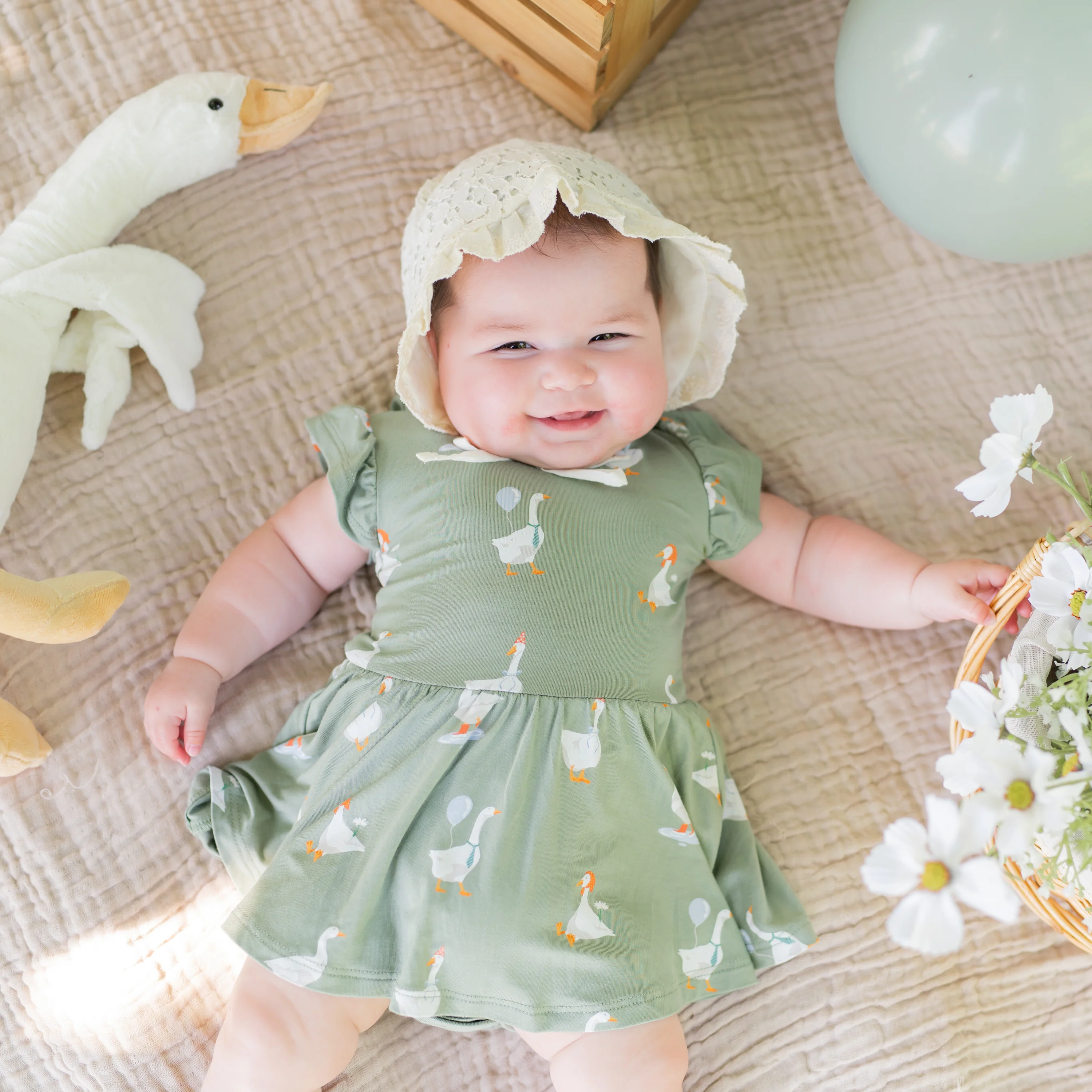 Twirl Bodysuit Dress in Silly Goose - Image 4