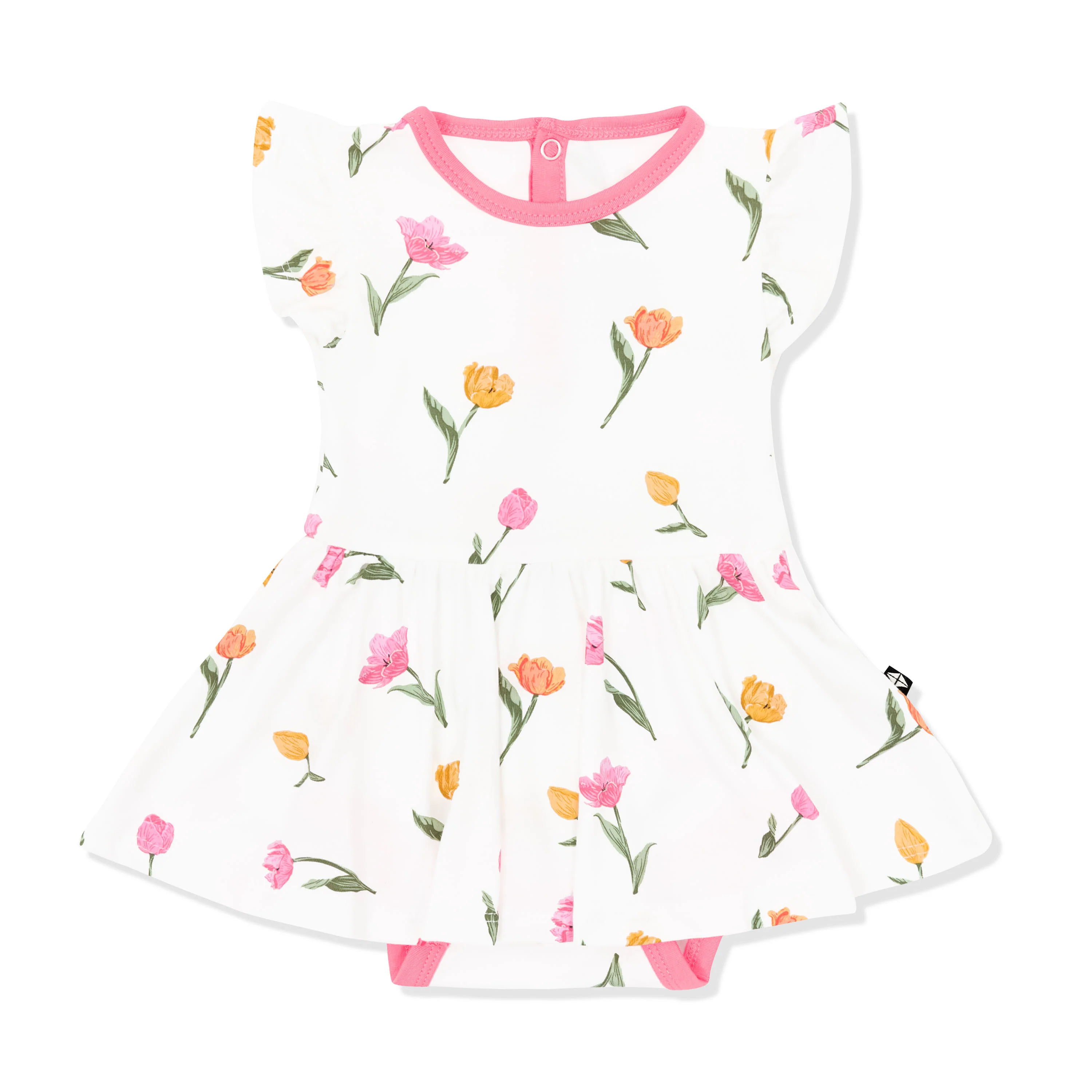 Twirl Bodysuit Dress in Tulip - Image 2