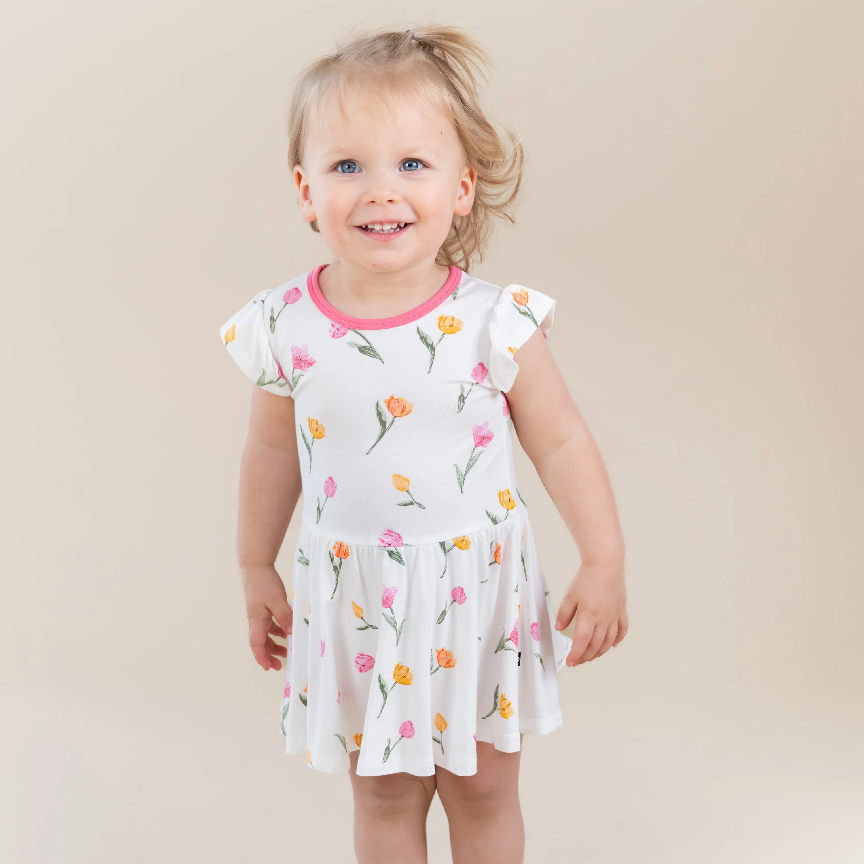 Twirl Bodysuit Dress in Tulip - Image 4
