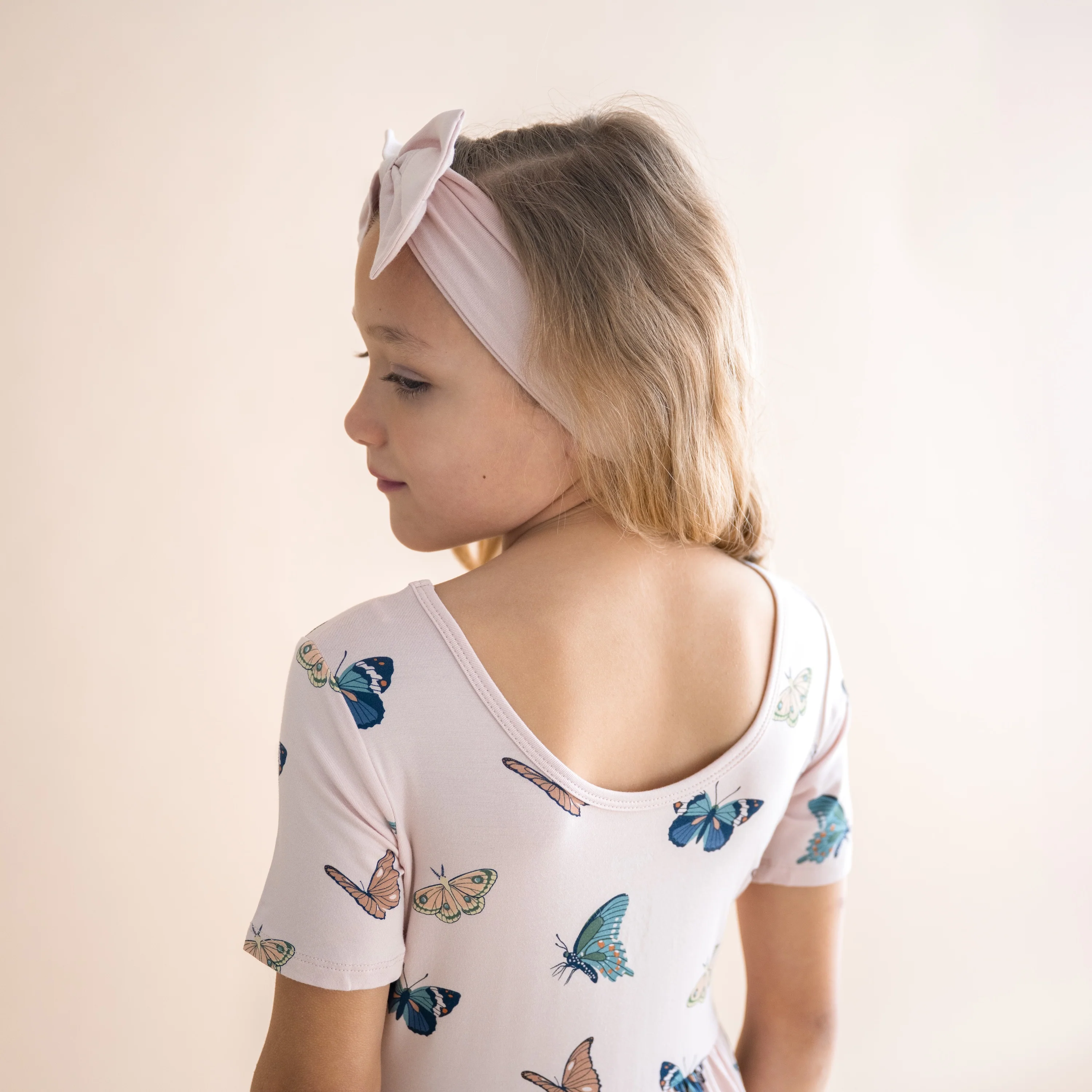Twirl Dress in Blush Butterfly - Image 3