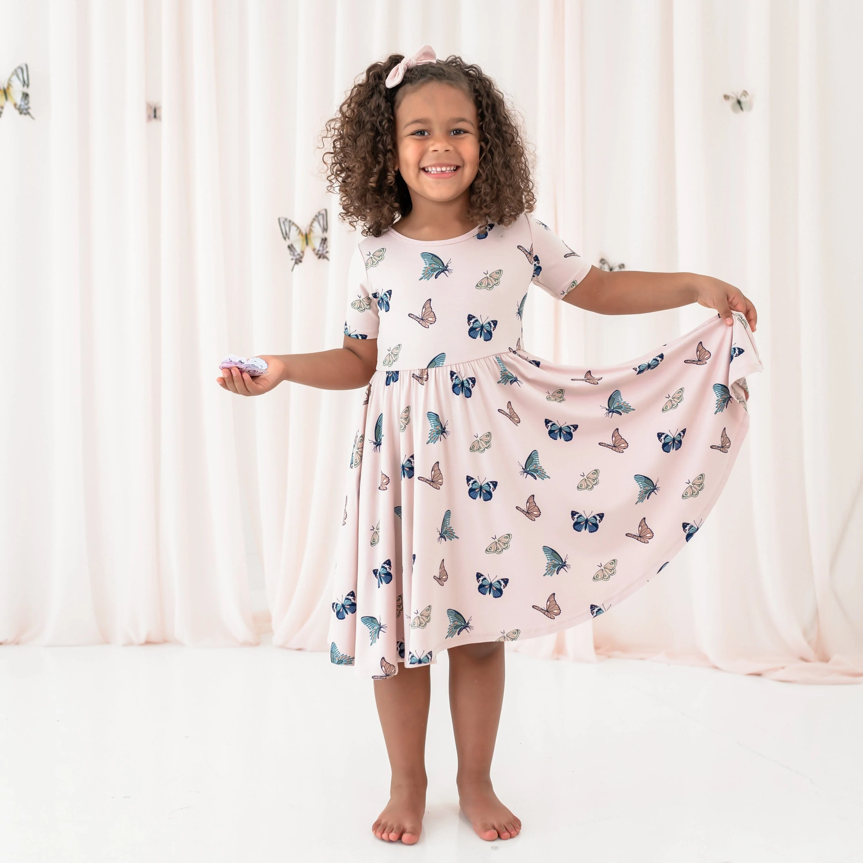 Twirl Dress in Blush Butterfly - Image 6