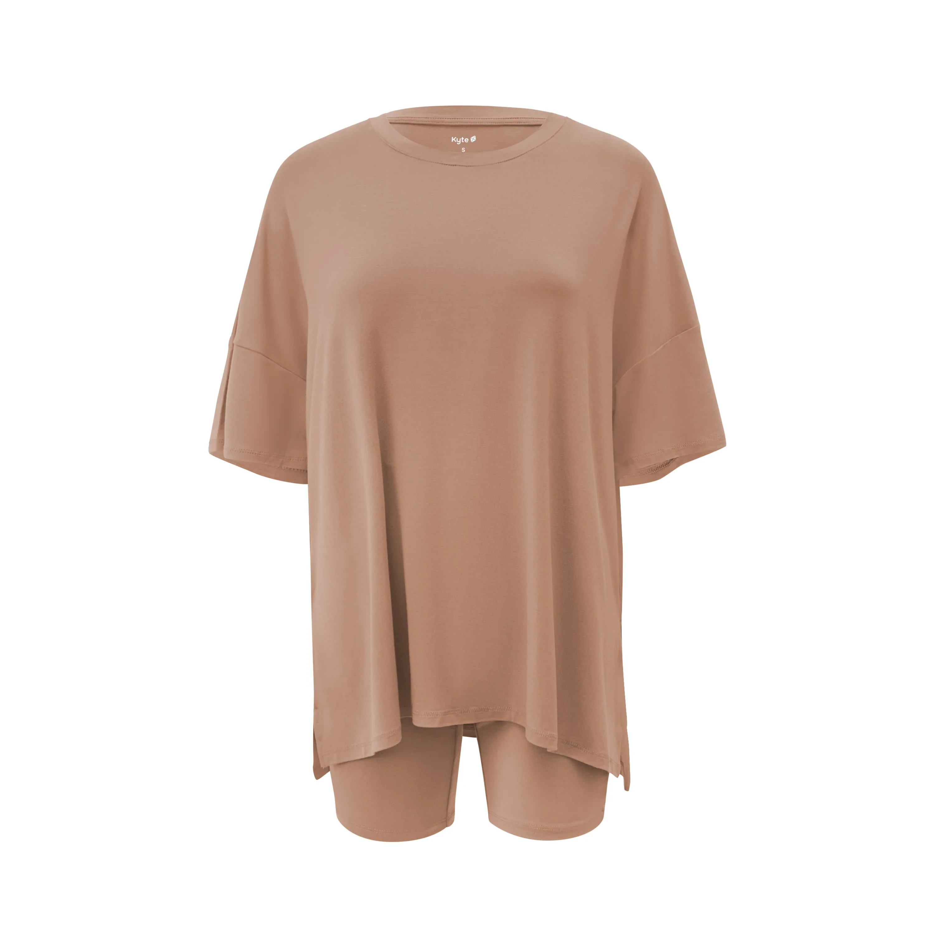 Women’s Biker Short Set in Latte - Image 4