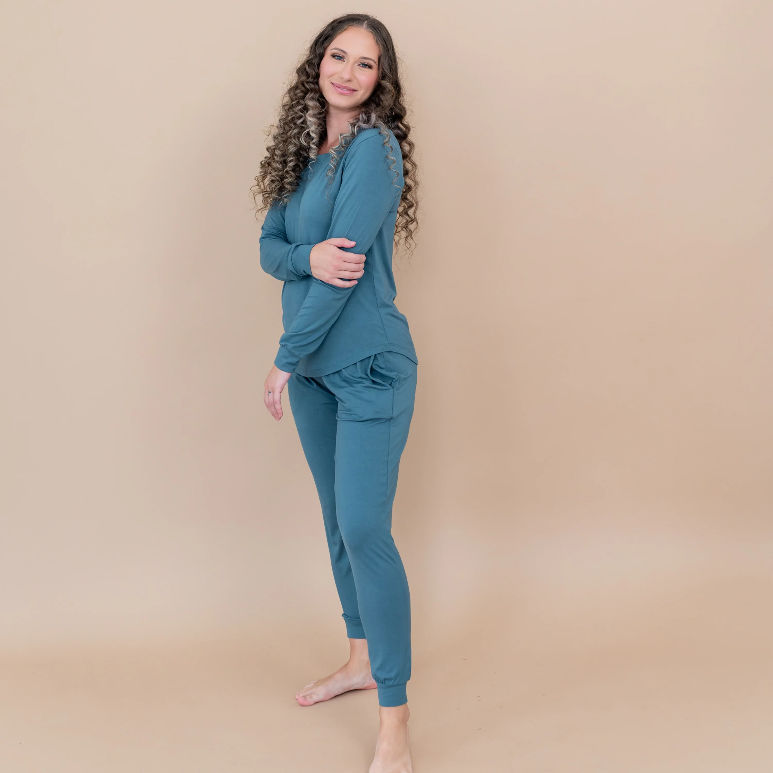 Women's Jogger Pajama Set in Atlantic - Image 3