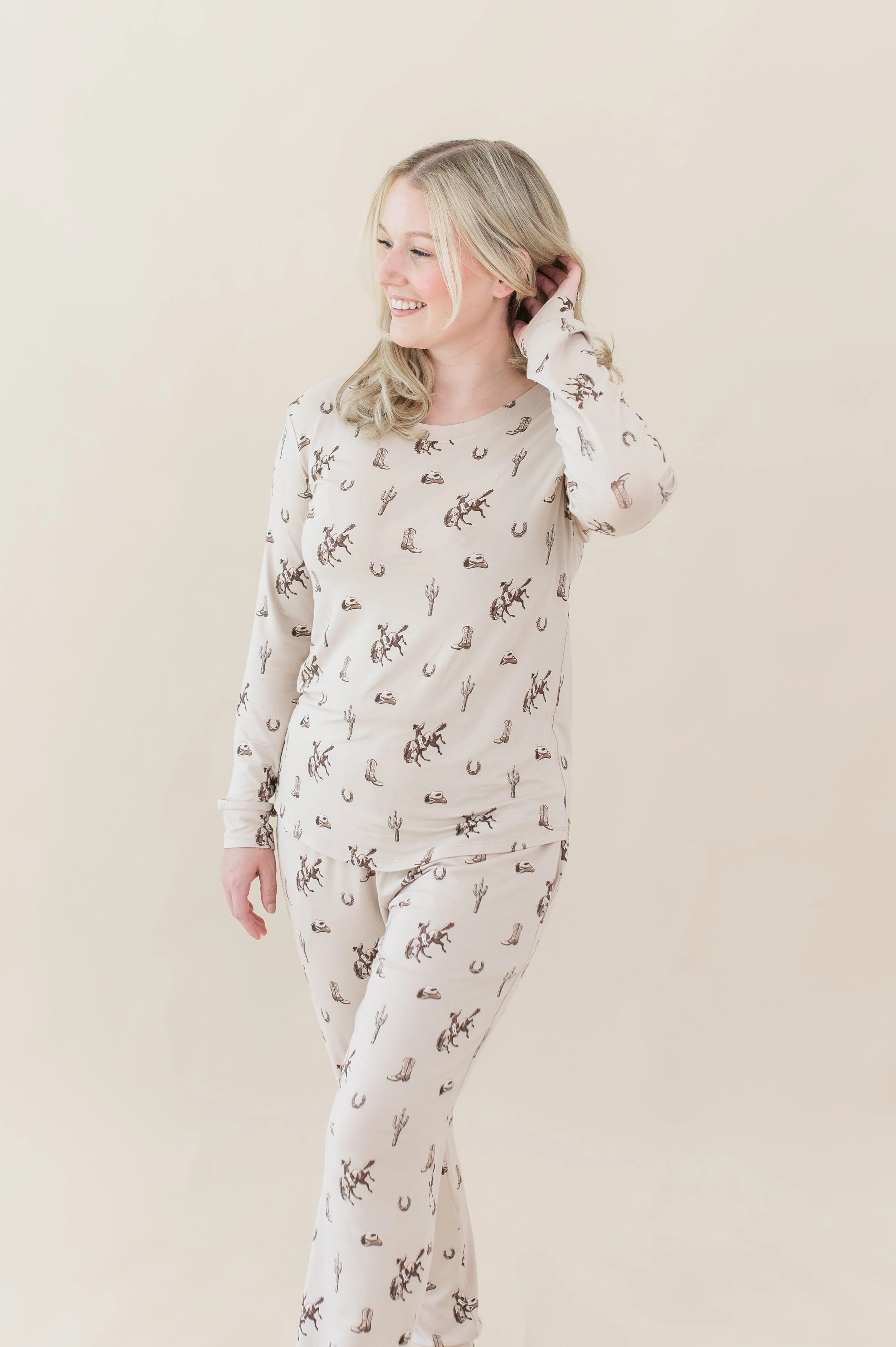 Women's Jogger Pajama Set in Classic Cowboy - Image 6