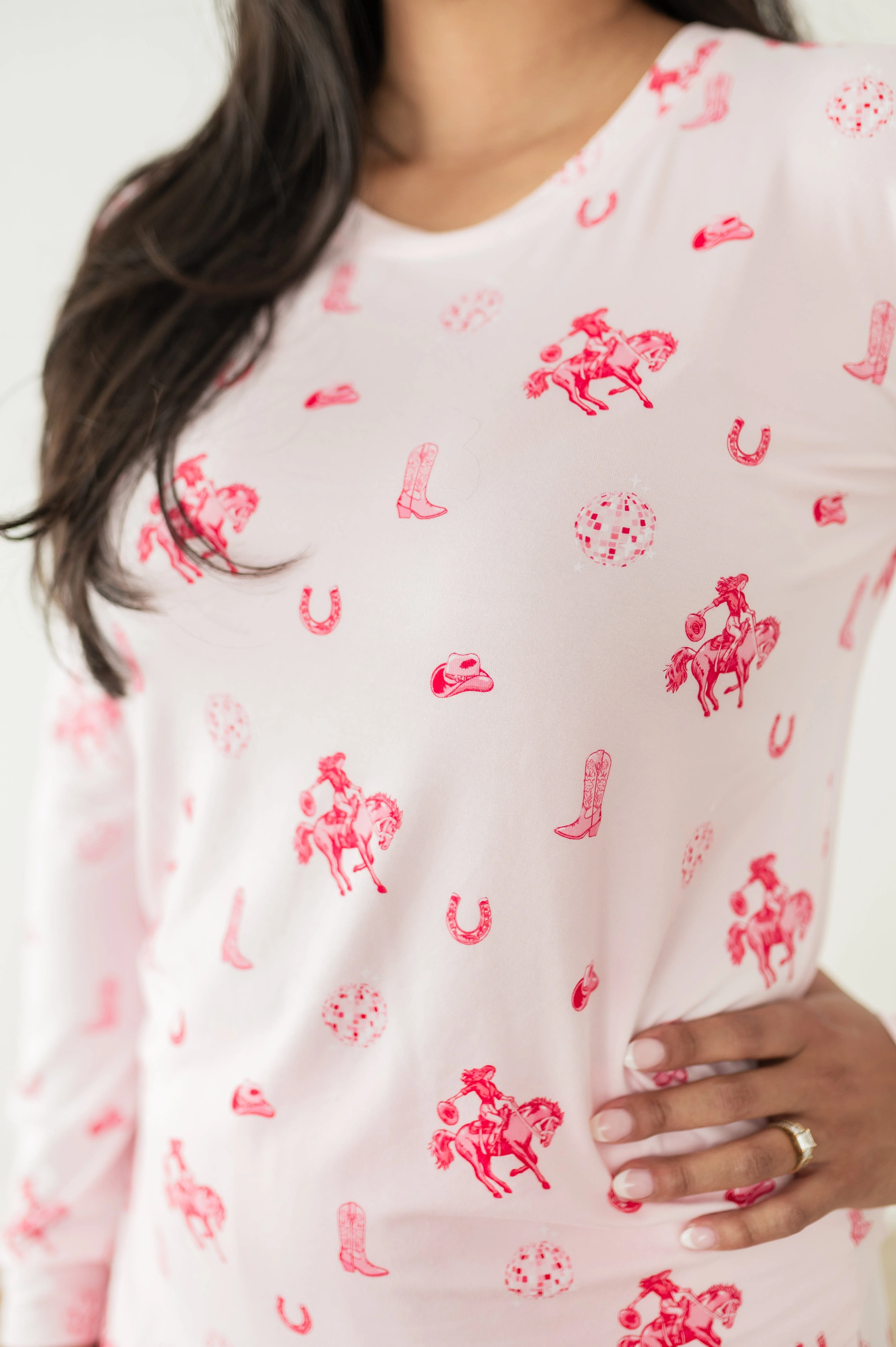 Women's Jogger Pajama Set in Disco Cowgirl - Image 2