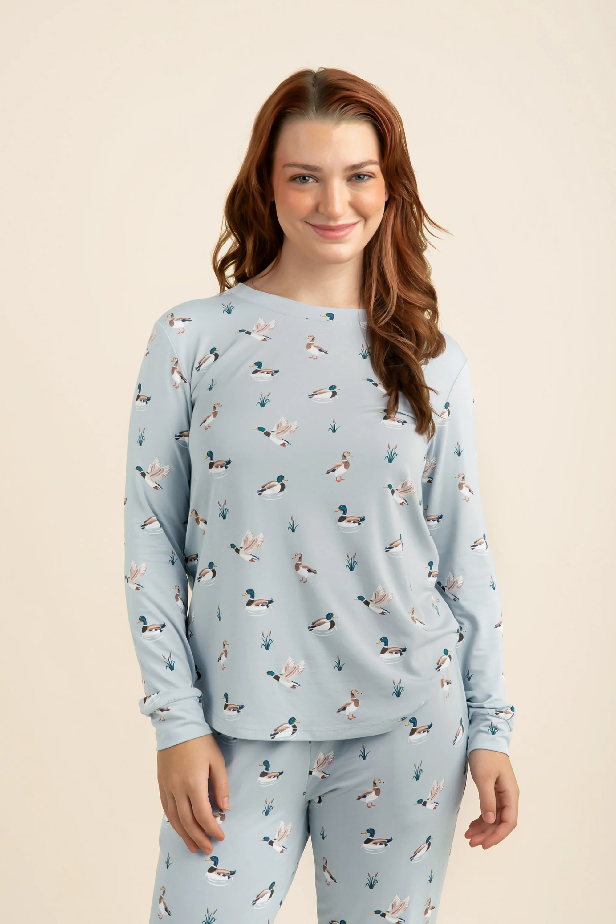 Women's Jogger Pajama Set in Mallard Duck - Image 3