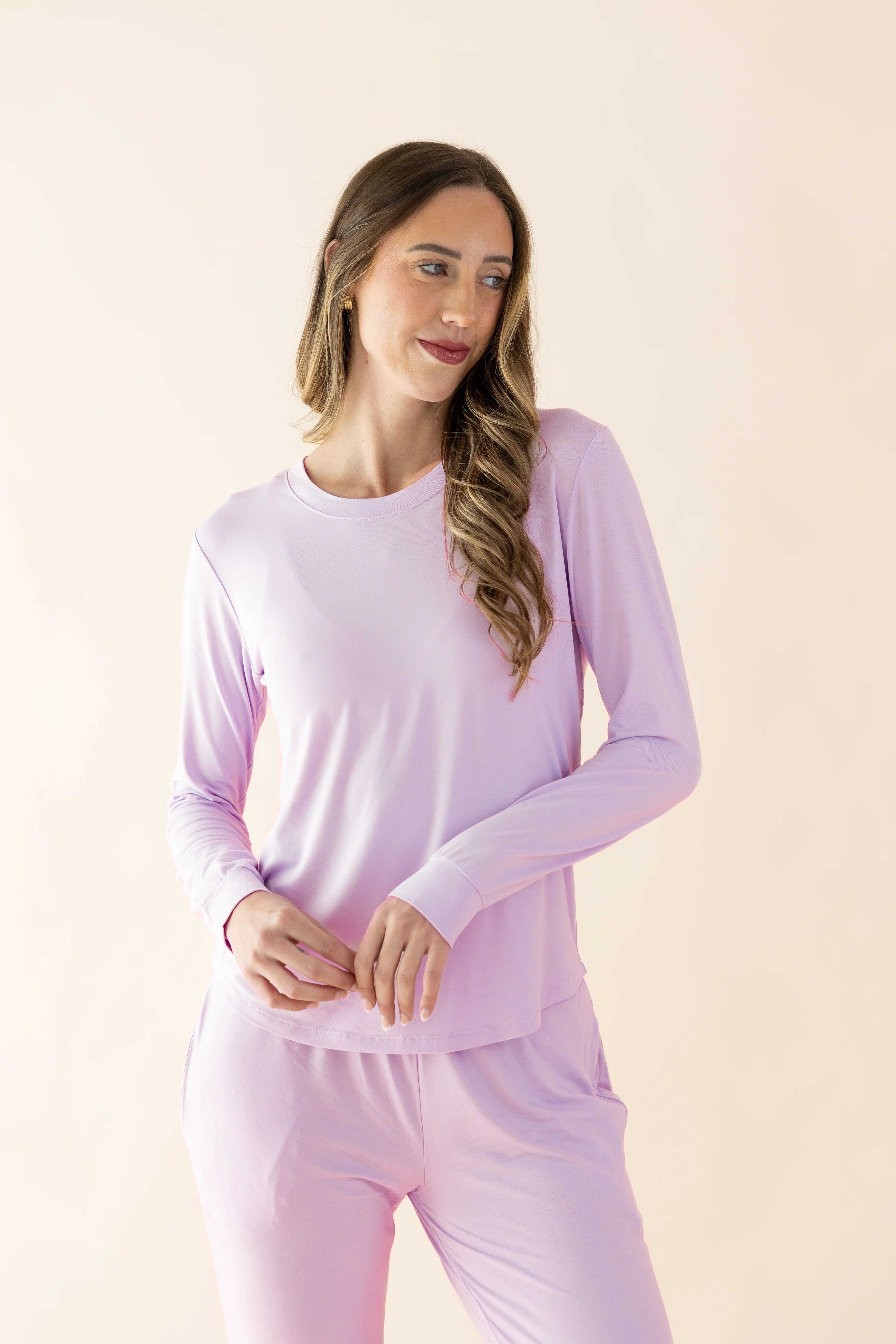 Women's Jogger Pajama Set in Thistle - Image 2