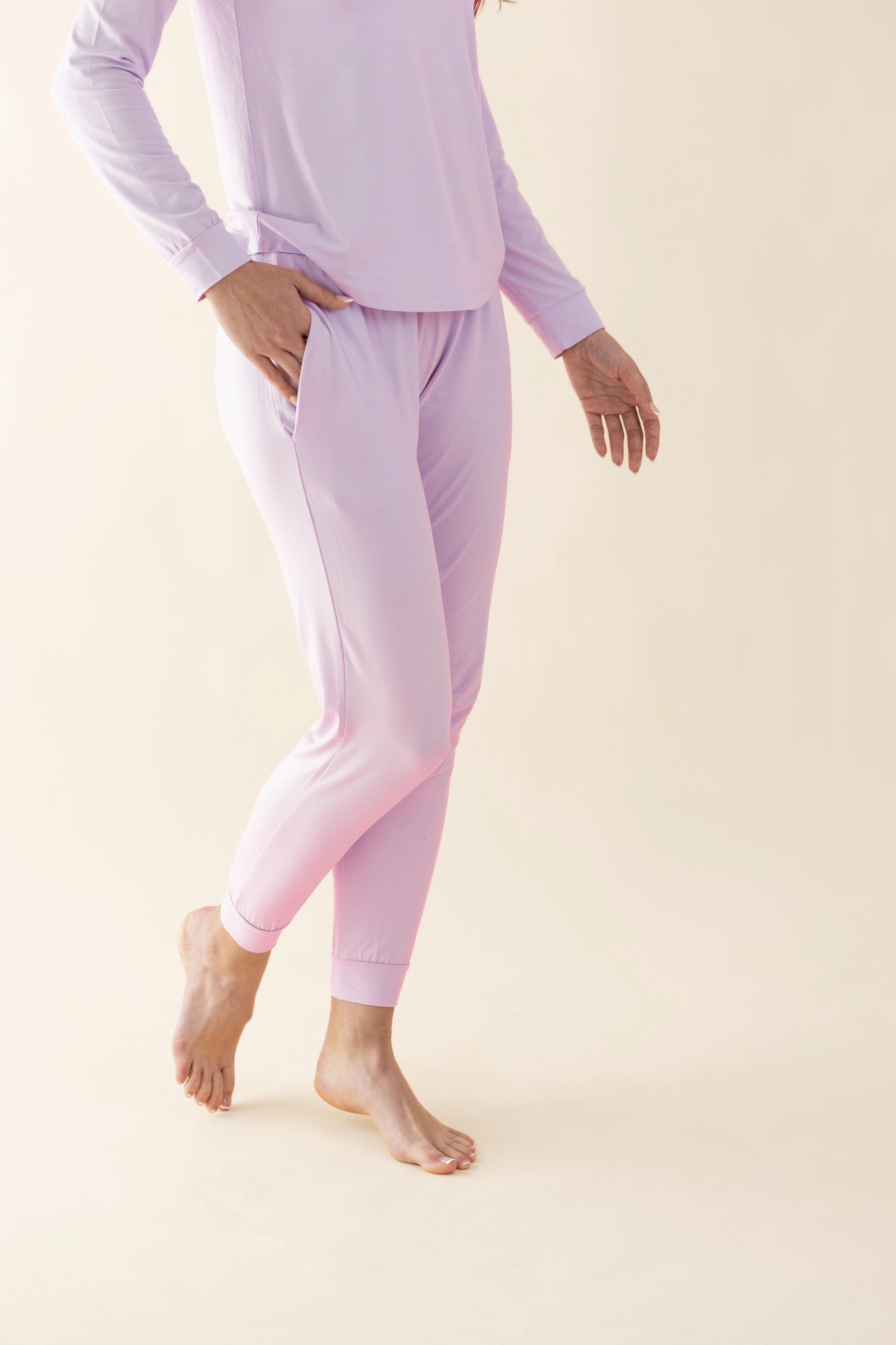 Women's Jogger Pajama Set in Thistle - Image 4