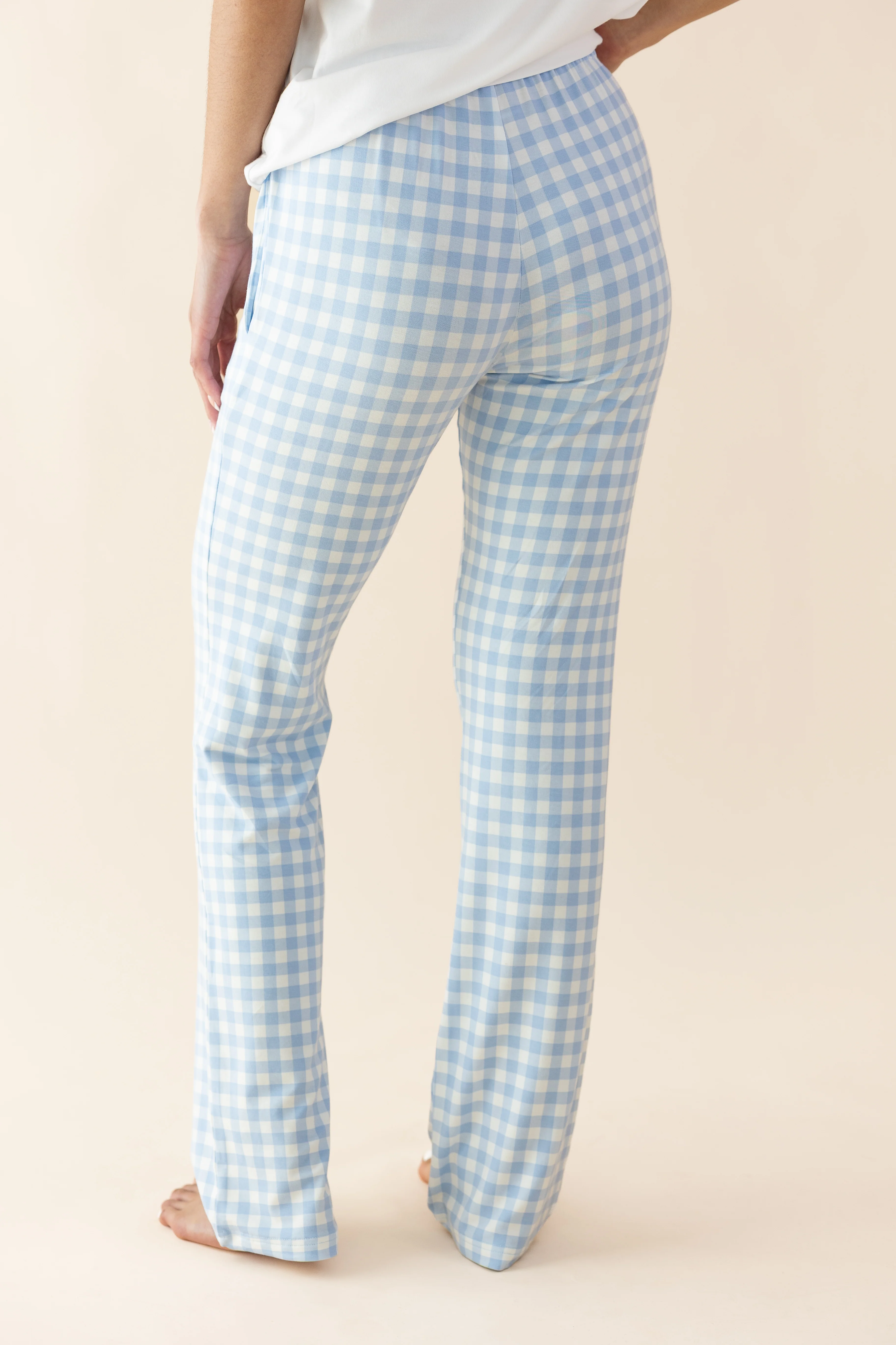 Women's Lounge Pants in Gingham Breeze - Image 2