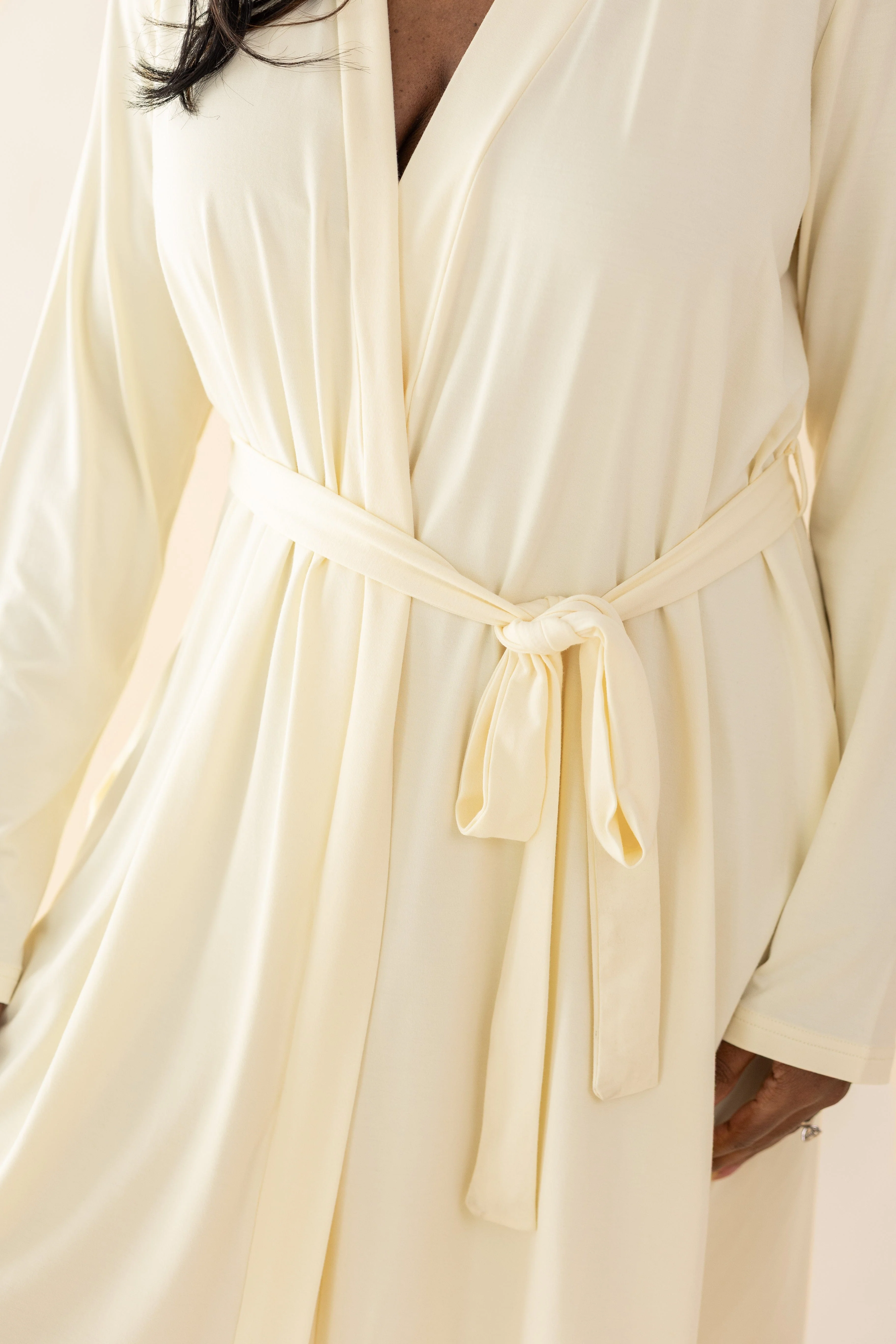 Women's Lounge Robe in Chamomile - Image 2