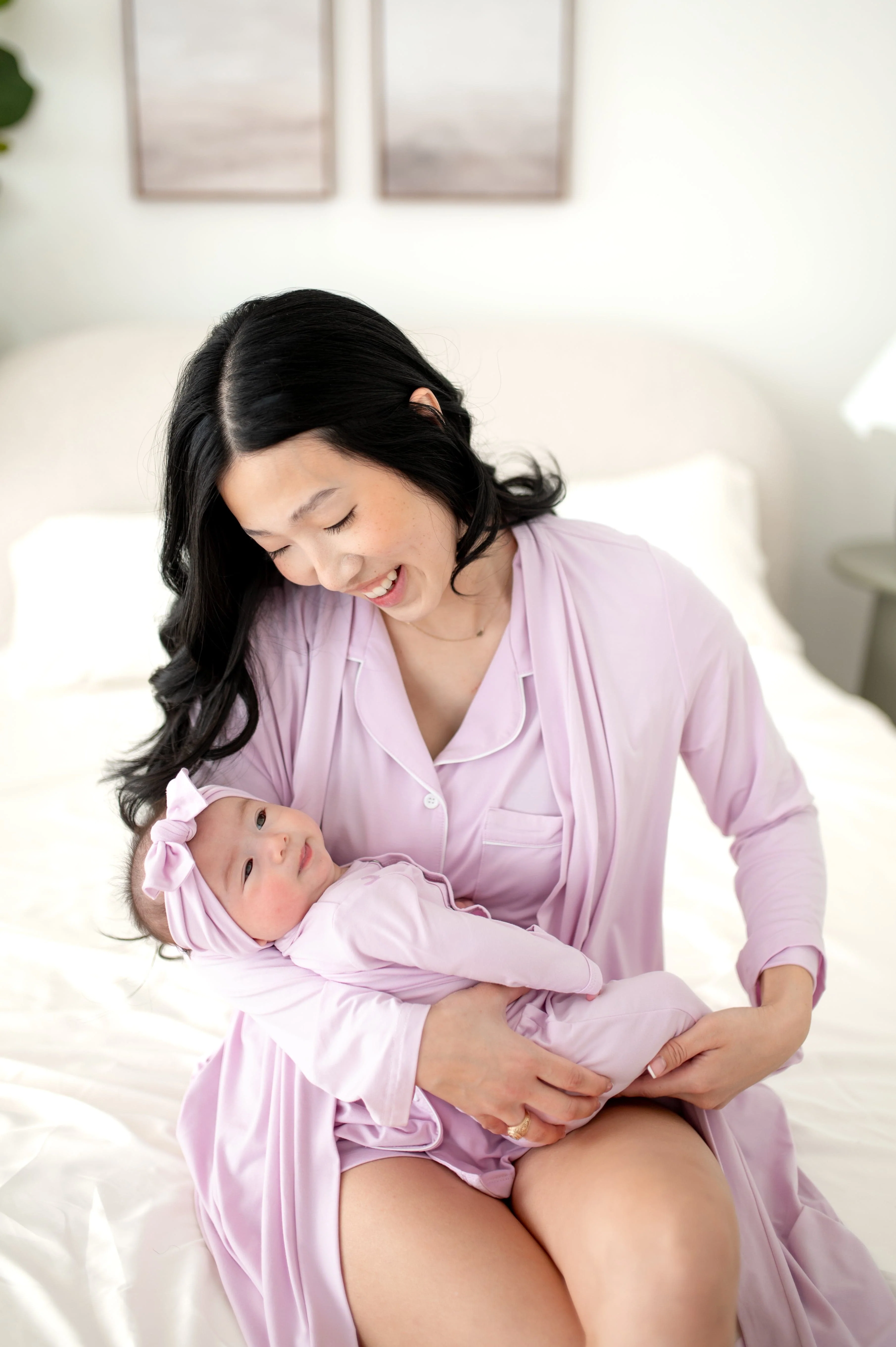 Women's Lounge Robe in Thistle - Image 3