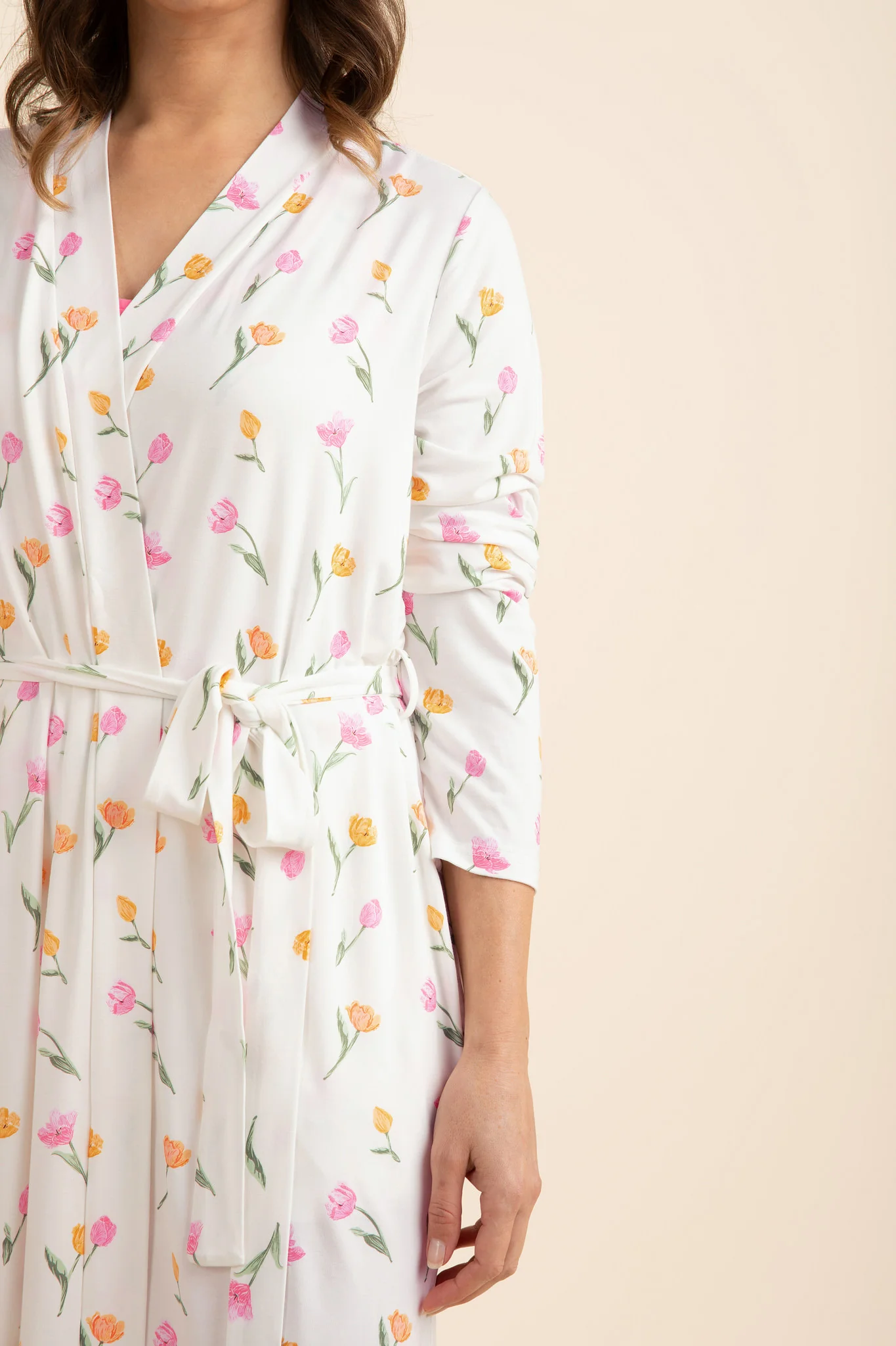 Women's Lounge Robe in Tulip - Image 2