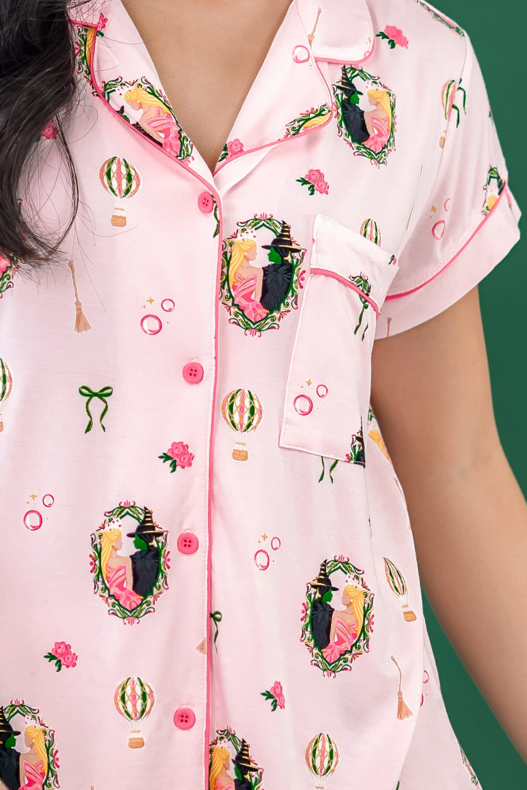 Women's Short Sleeve Pajama Set in Wicked - Image 2