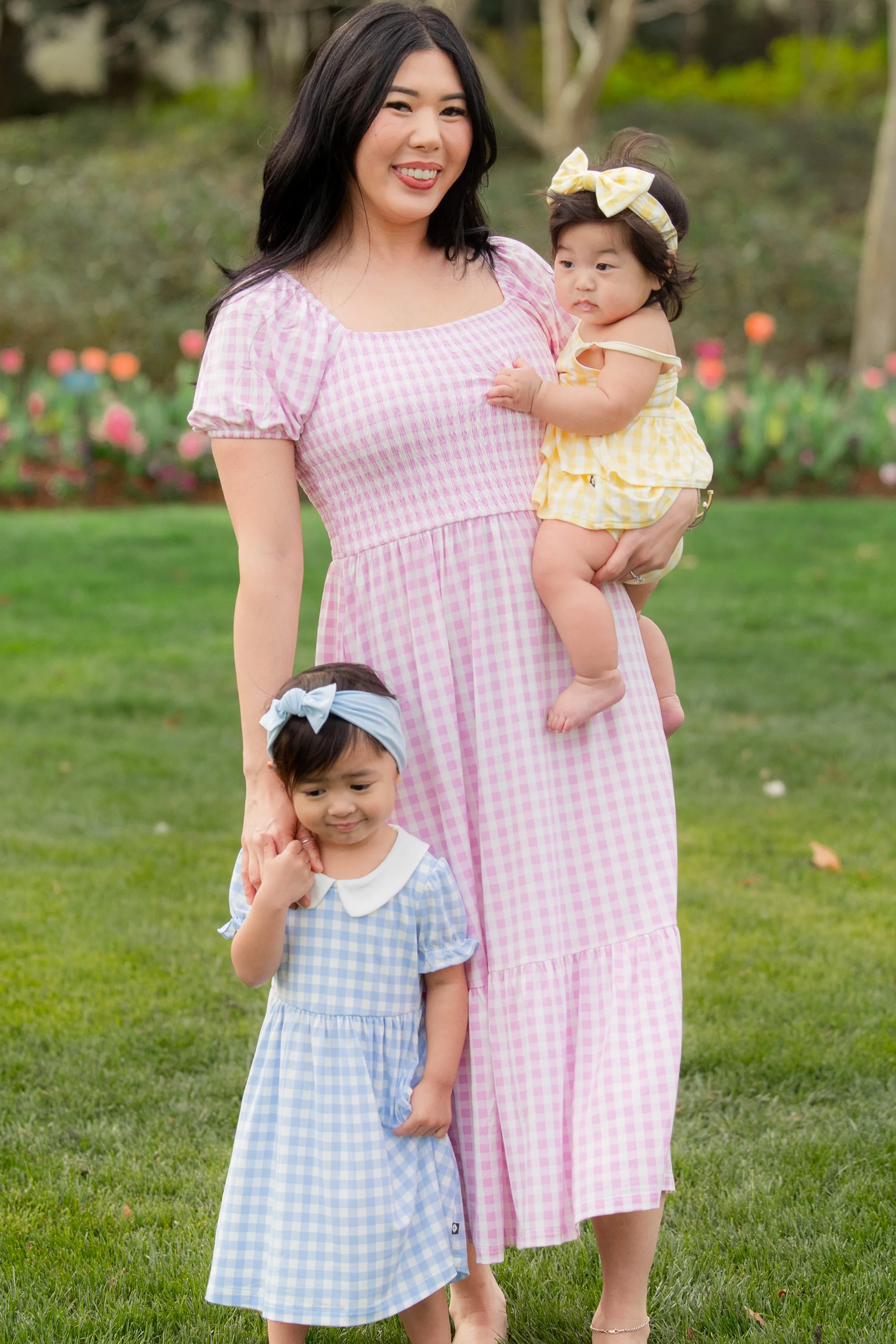 Women’s Smocked Dress in Gingham Thistle - Image 2