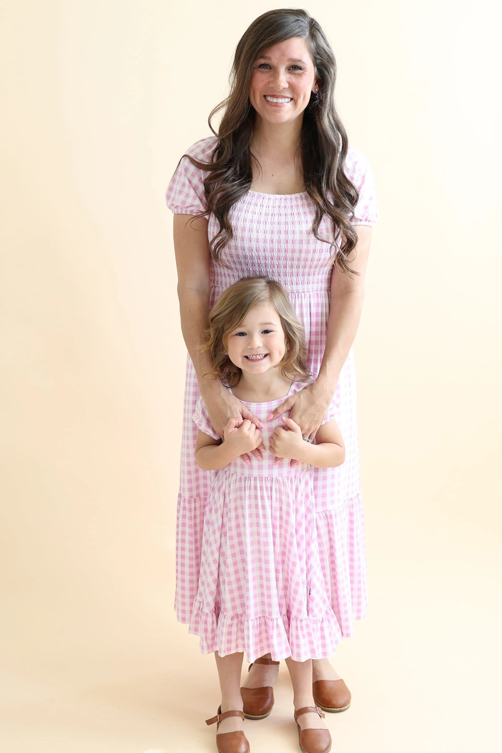 Women’s Smocked Dress in Gingham Thistle - Image 4