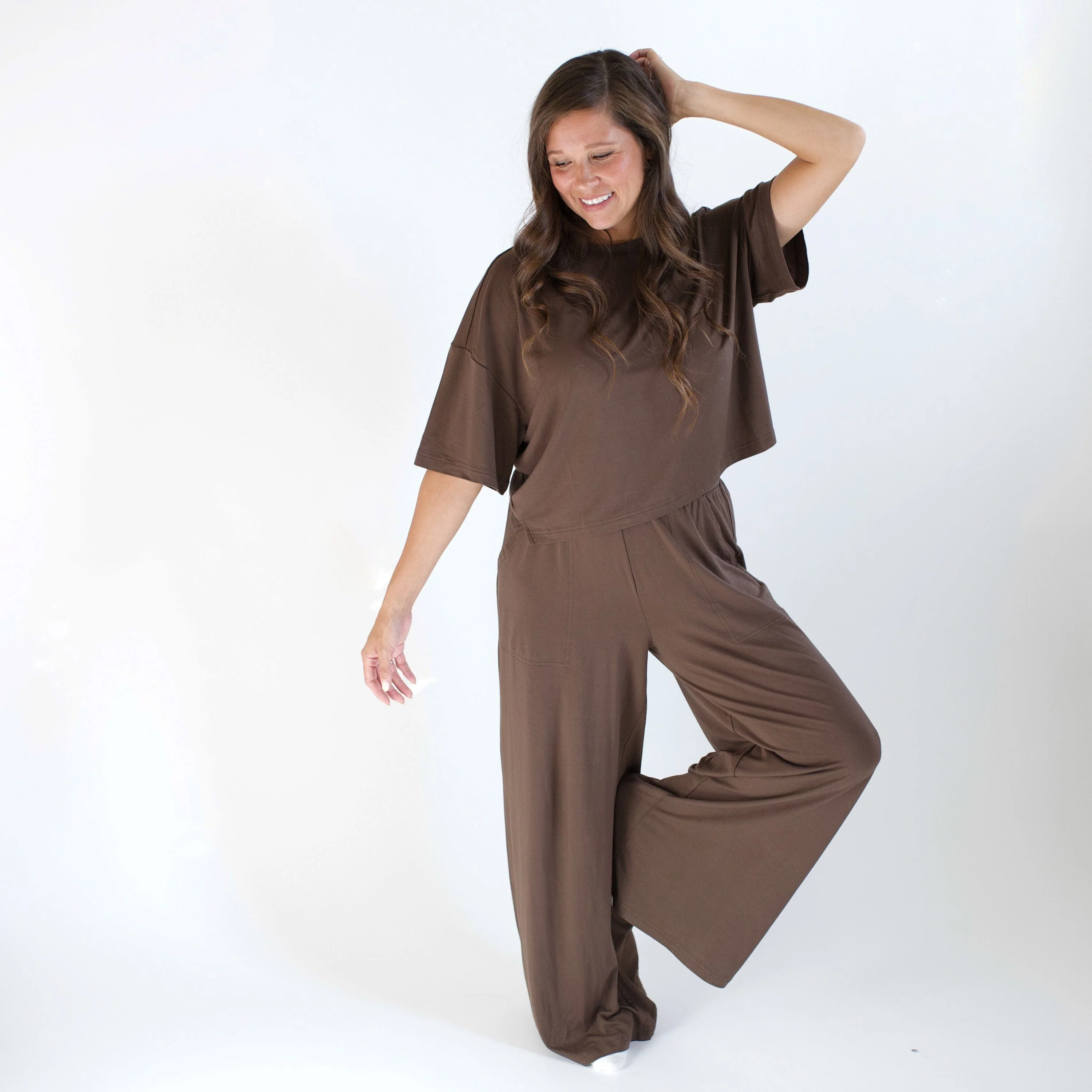 Women's Short Sleeve Tee in Espresso - Image 2