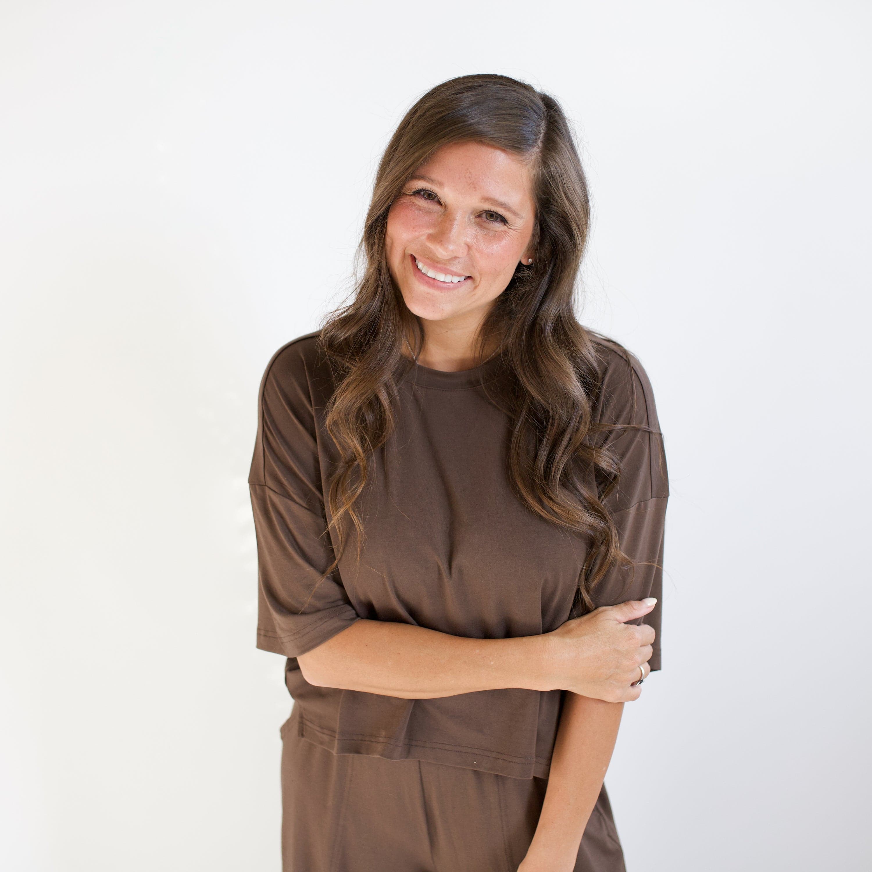 Women's Short Sleeve Tee in Espresso - Image 3