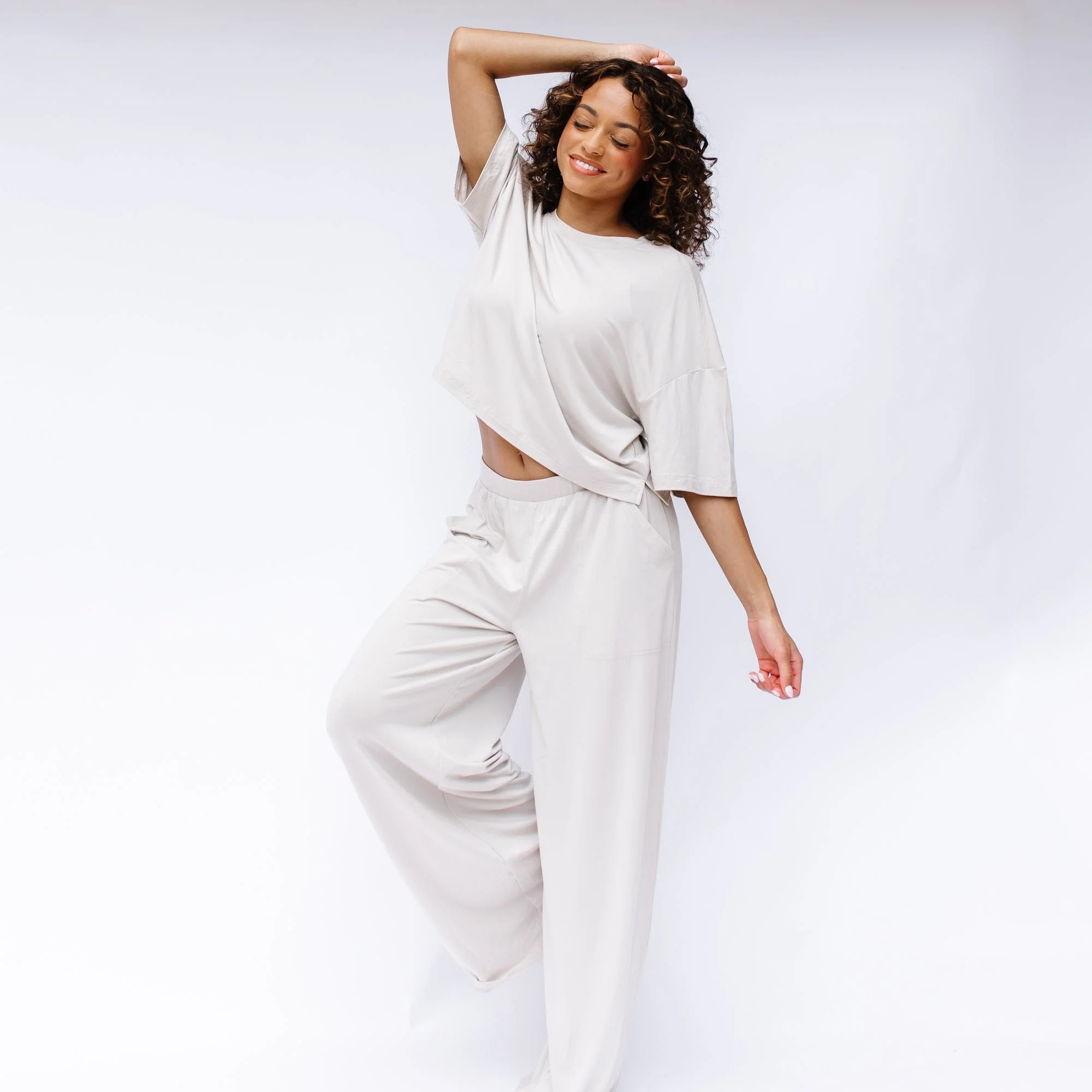 Women's Short Sleeve Tee in Oat - Image 5