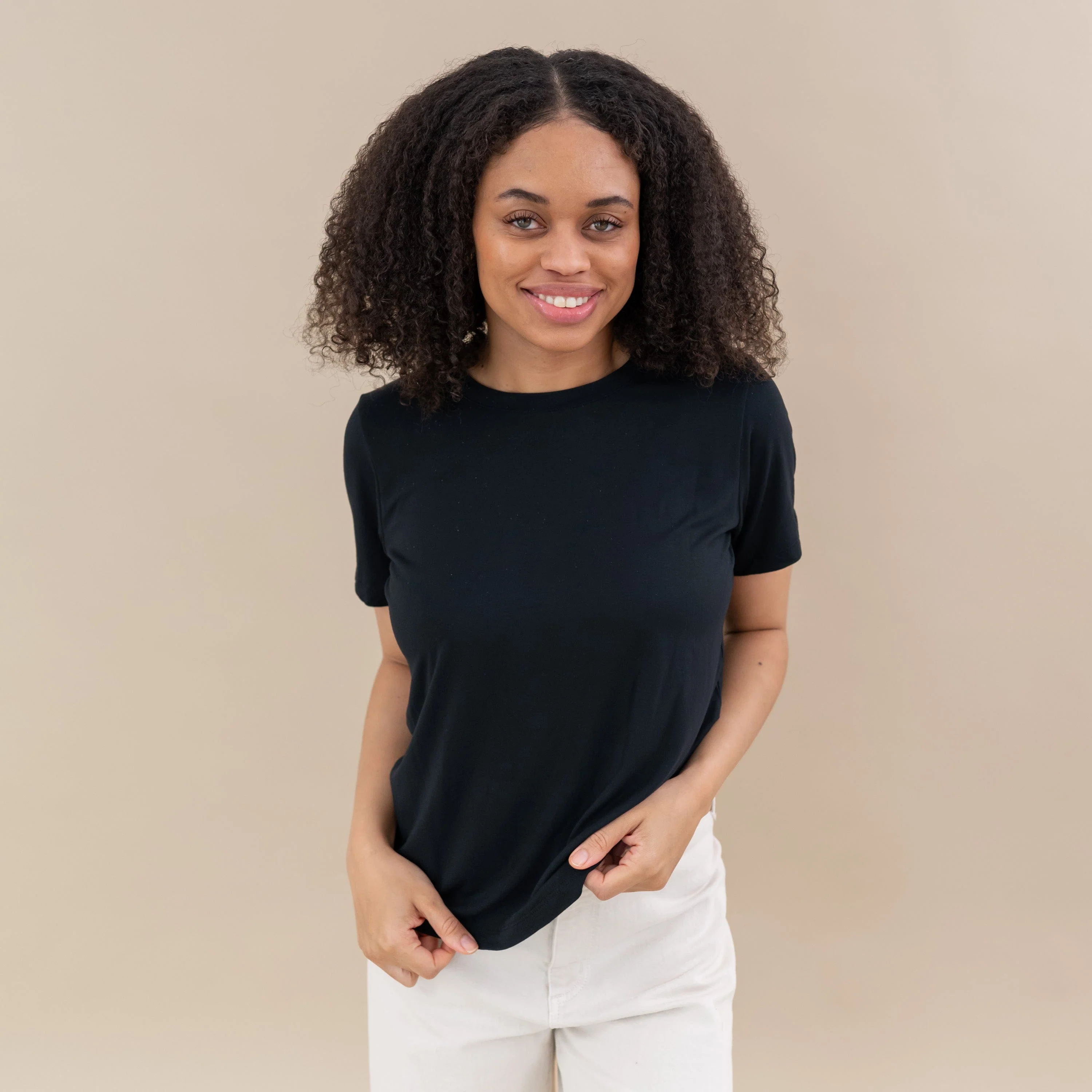 Women's Crew Neck Tee in Midnight - Image 3