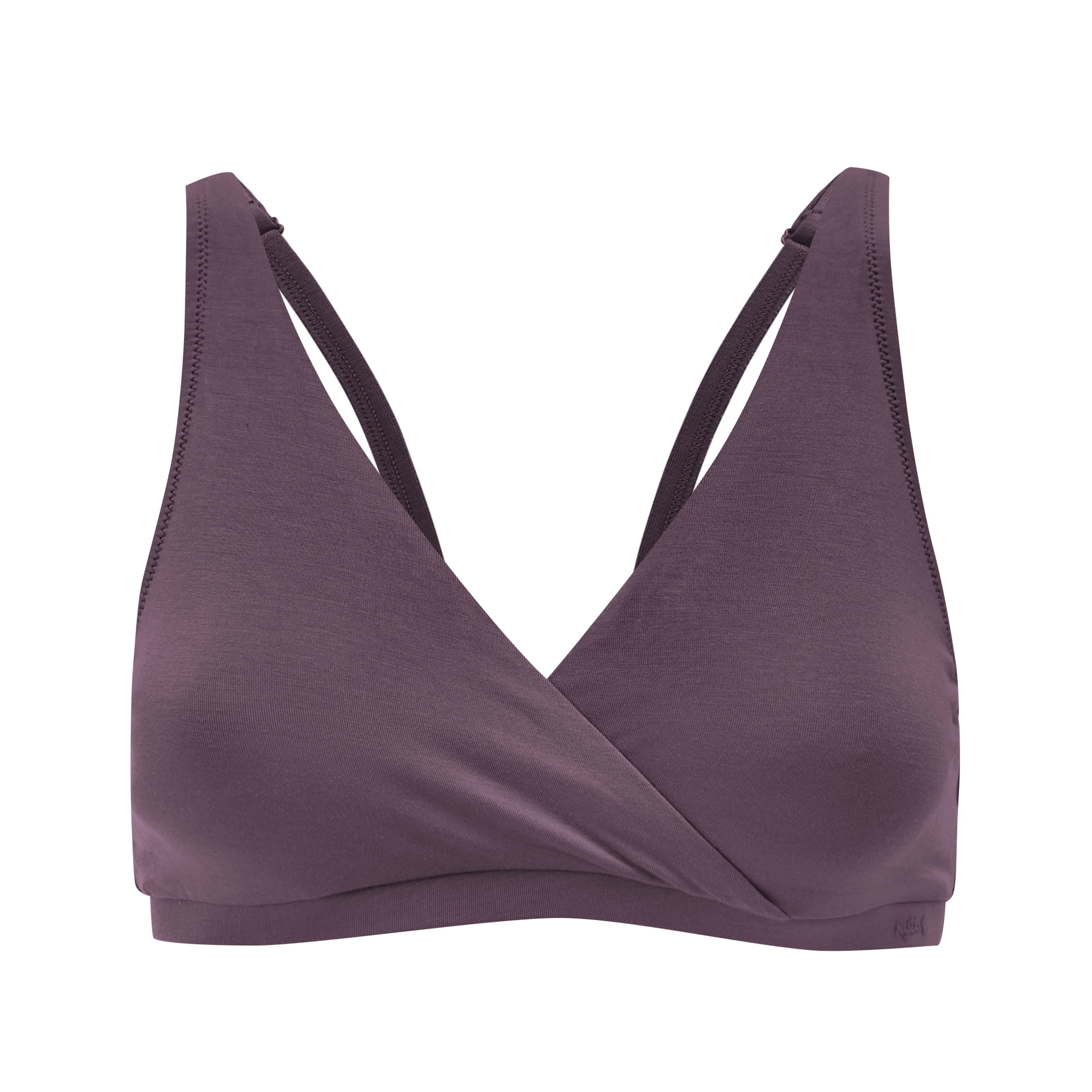 Women's Cross Front Bralette in Currant - Image 2