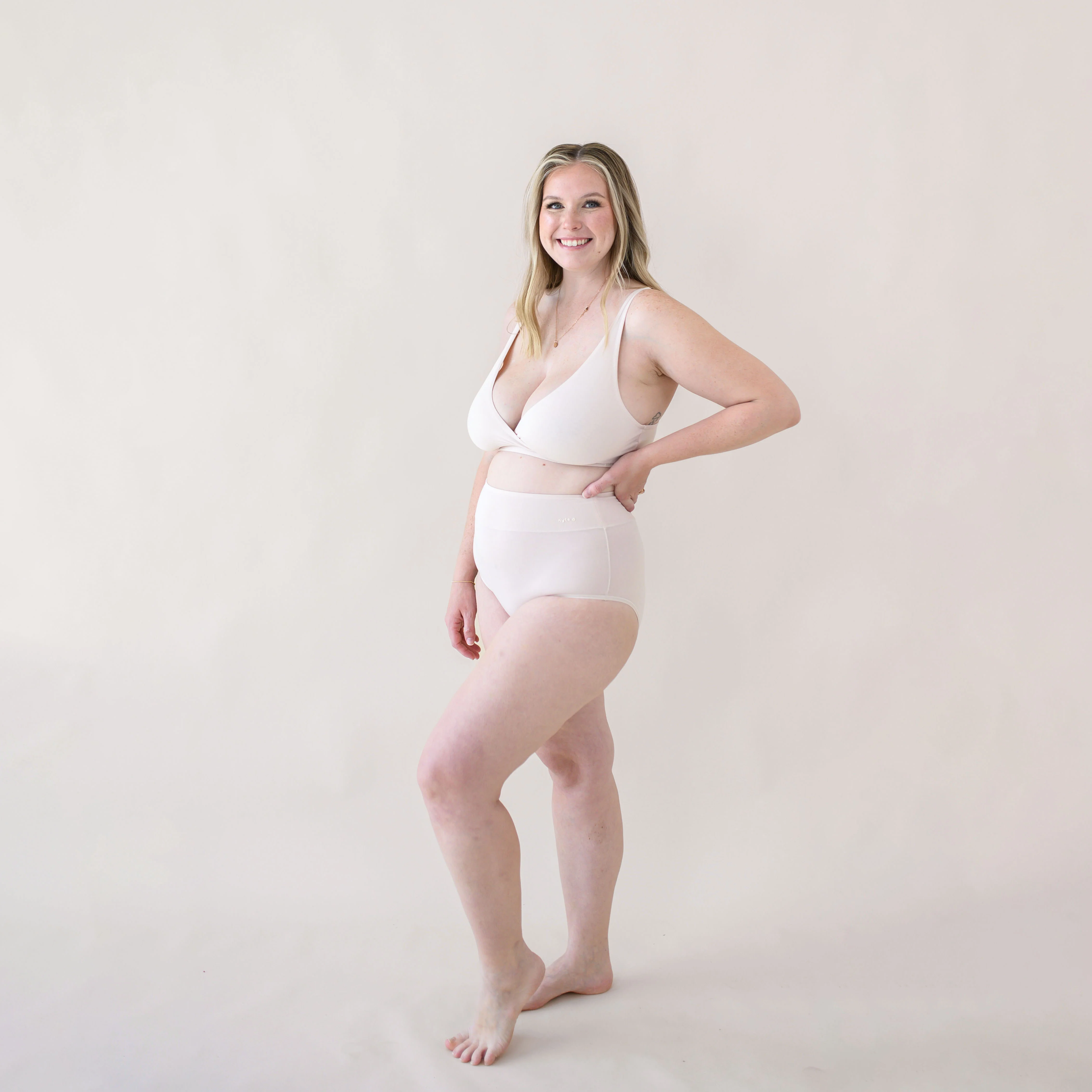 Women's High-Waisted Brief in Blonde - Image 3