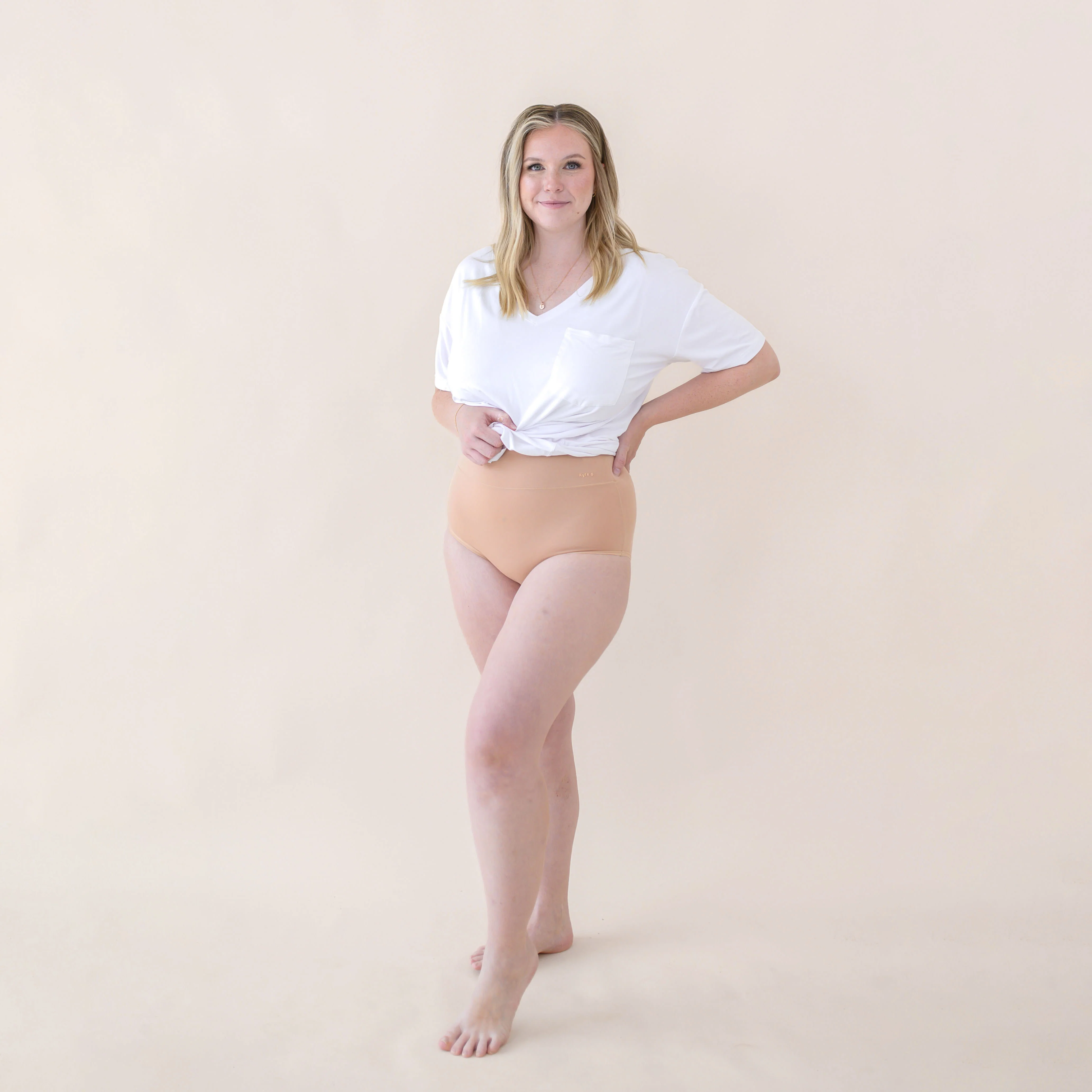 Women's High-Waisted Brief in Chai - Image 3