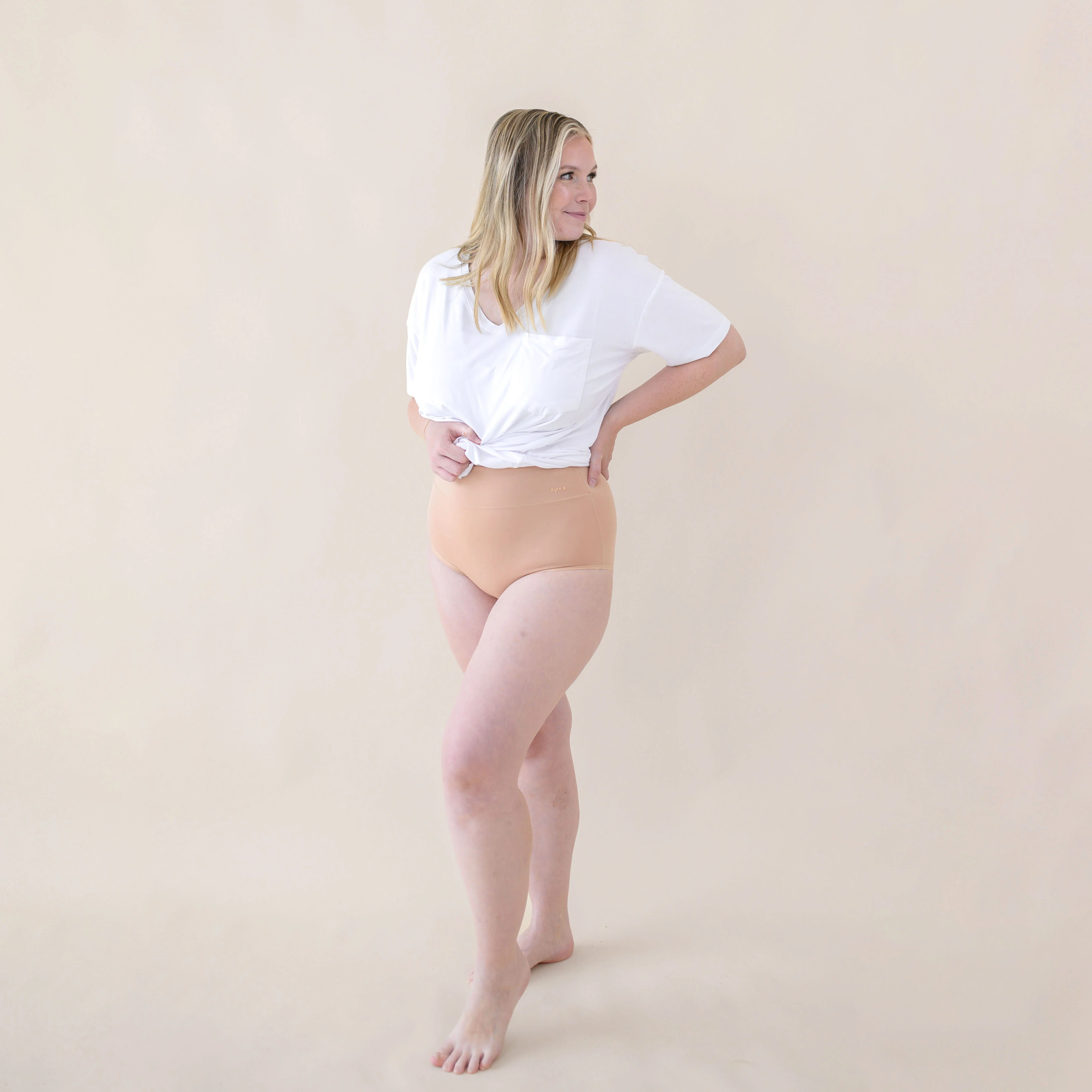 Women's High-Waisted Brief in Chai - Image 4