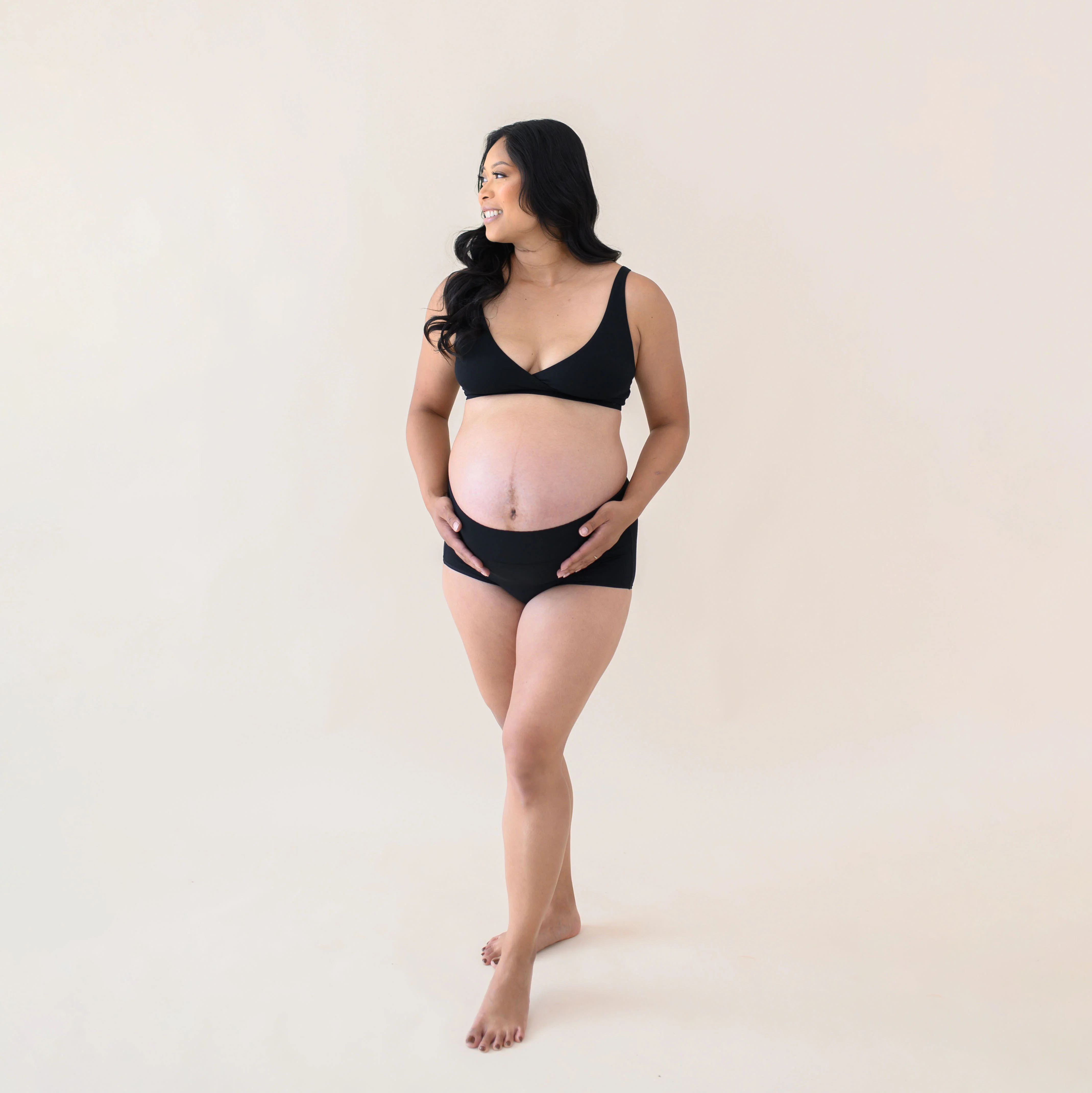 Women's High-Waisted Brief in Midnight - Image 4