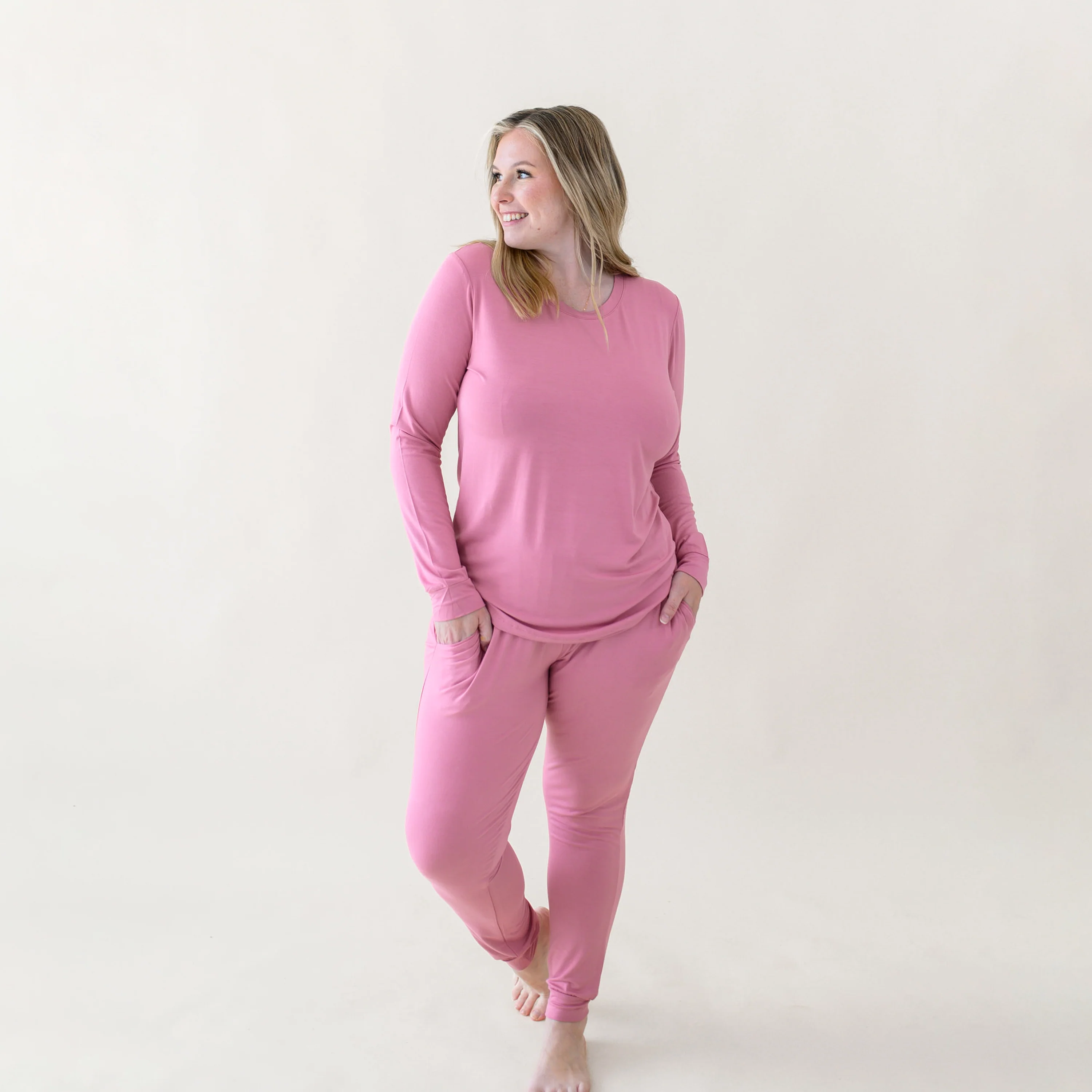 Women's Jogger Pajama Set in Apple Blossom - Image 3