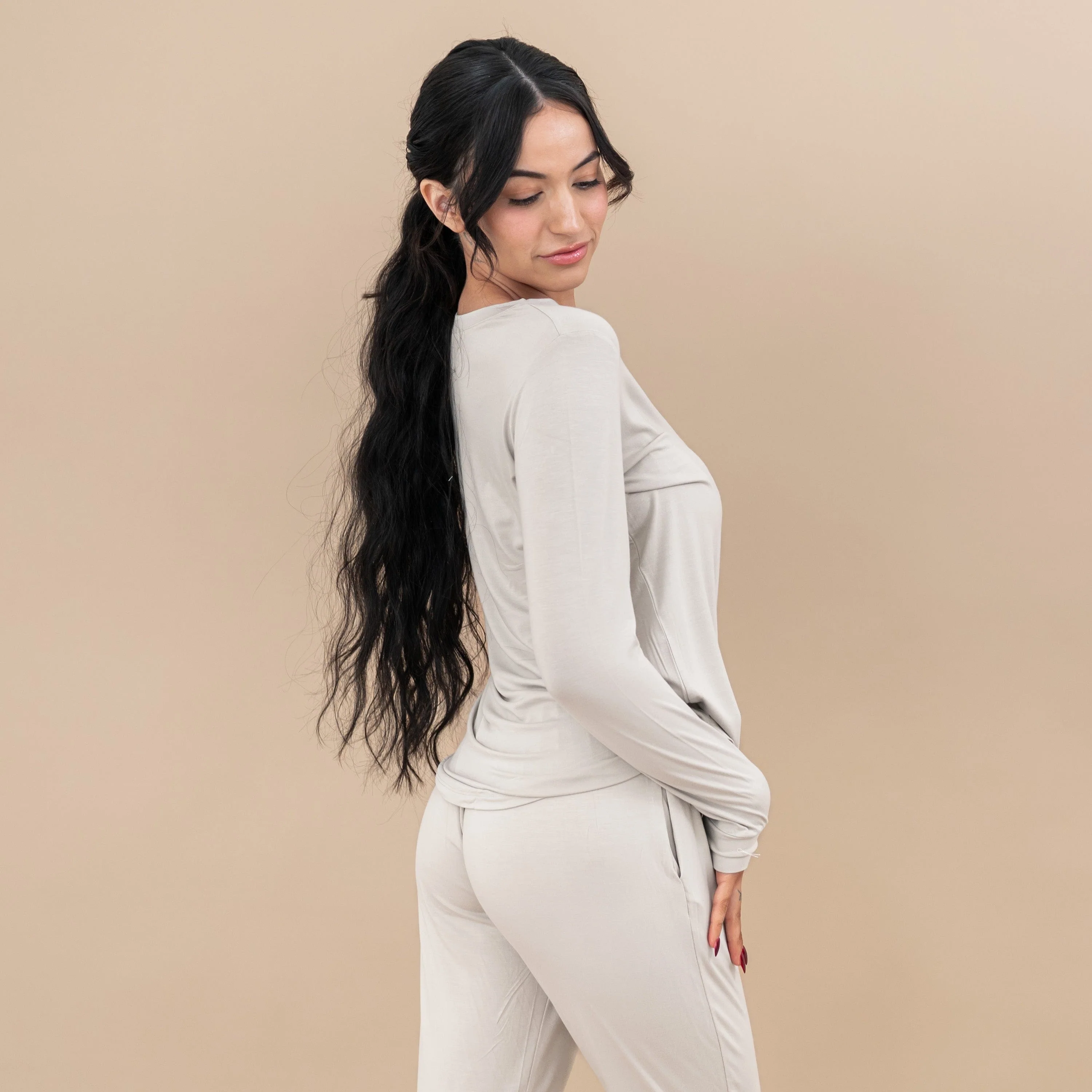 Women's Jogger Pajama Set in Oat - Image 4