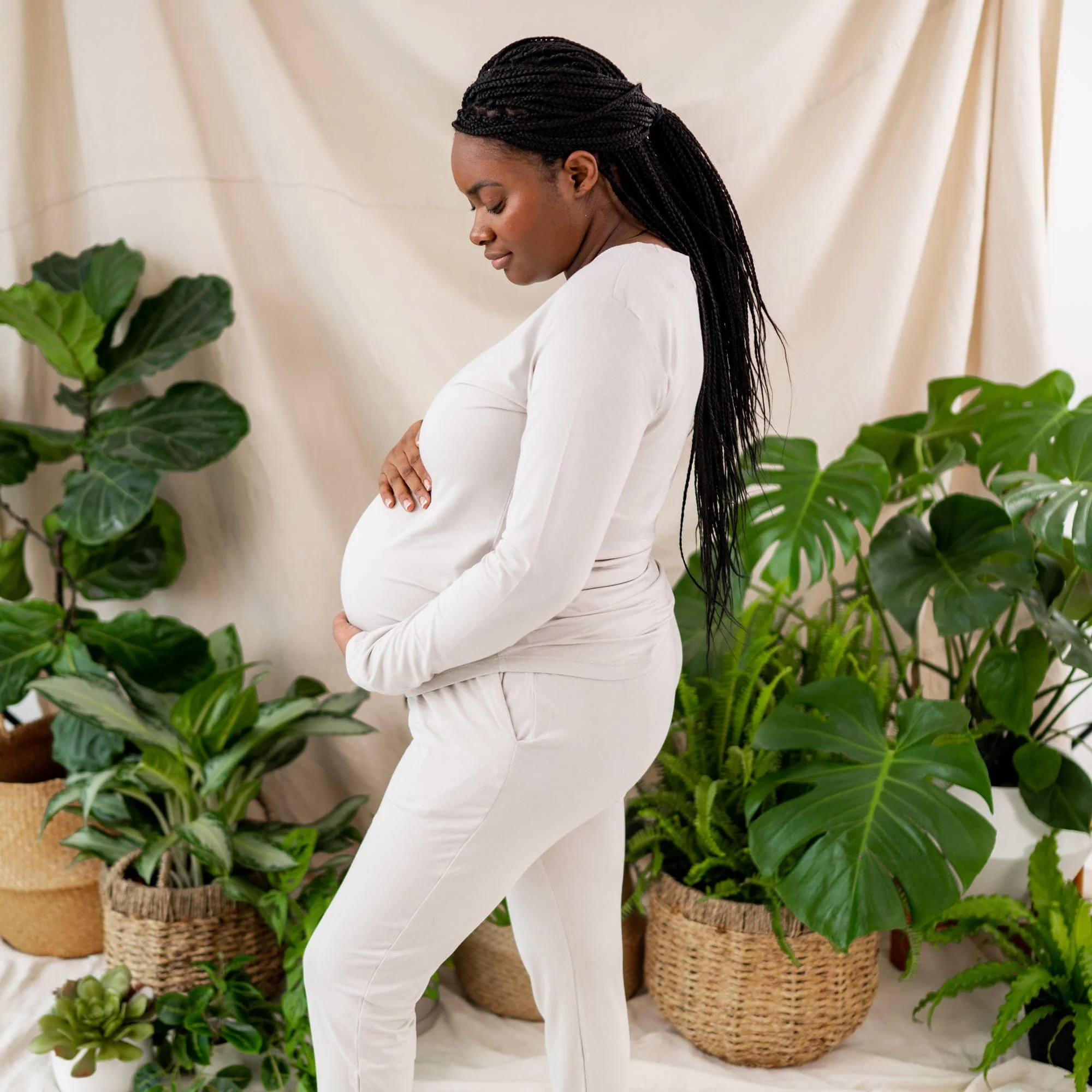 Women's Jogger Pajama Set in Oat - Image 6