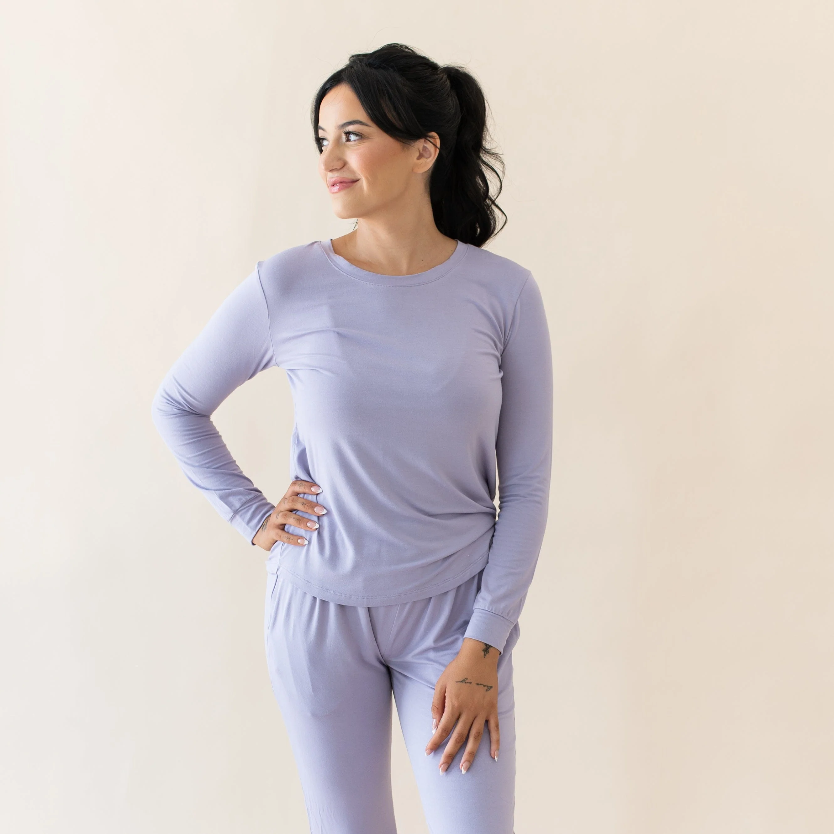 Women's Jogger Pajama Set in Taro - Image 3